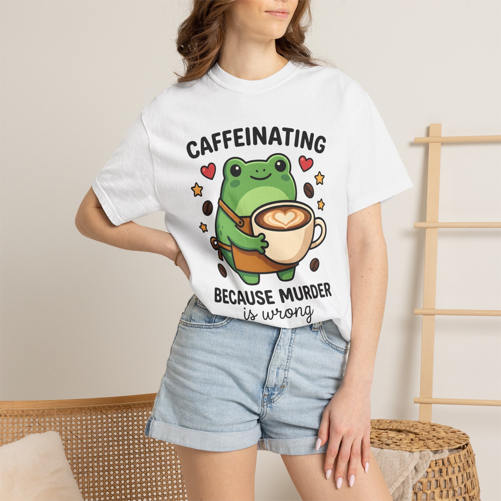 Frog Mug Shirt Coffee Pet Gift Women Adorable Tee Mug T-Shirt Coffee Fan Cute Tshirt Animal Graphic Comic Love Symbols Tshirt