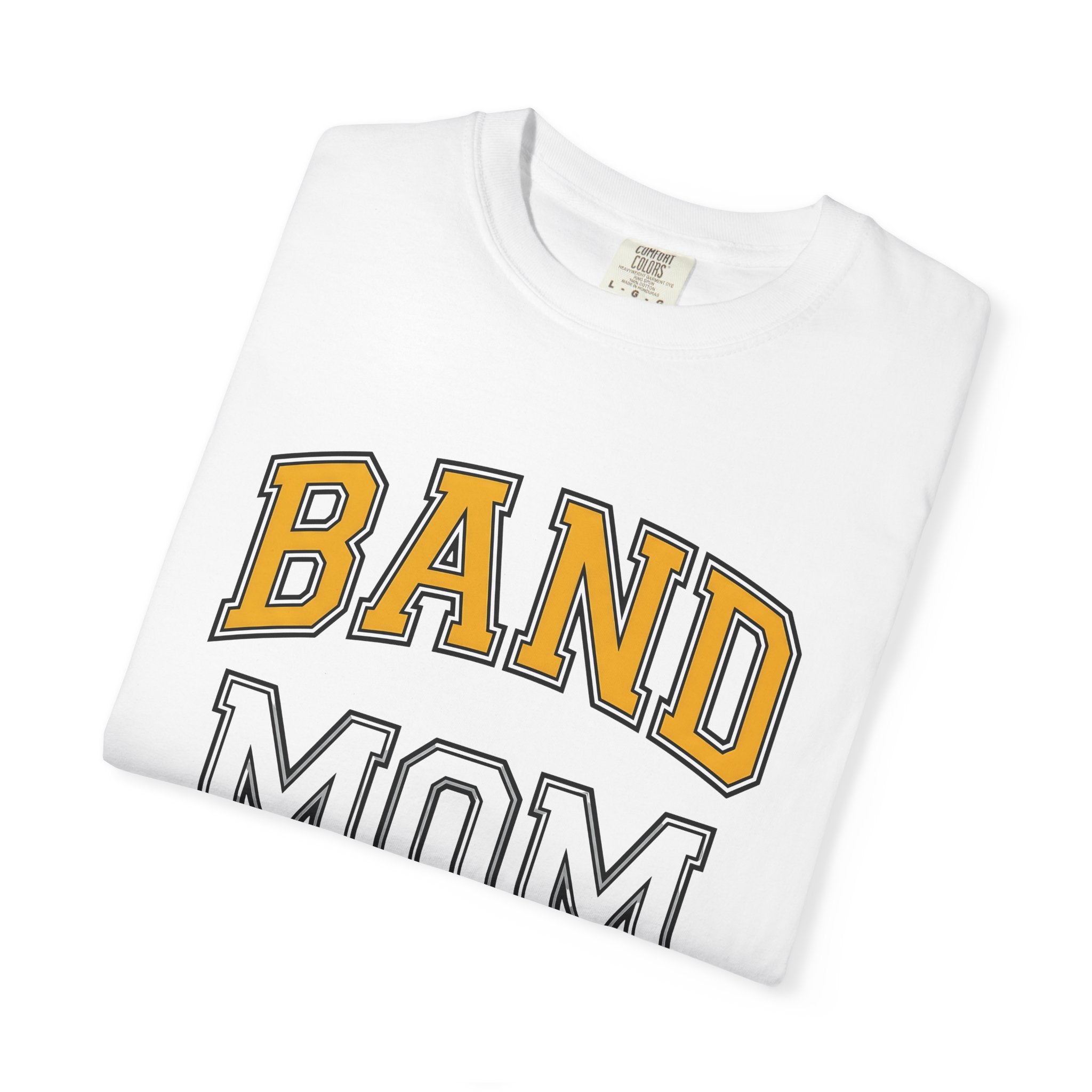 Varsity Lettering Design Shirt Band Mom Institution Gift Women Thick Tee Letterman T-Shirt Band Parent Enthusiast Bold Graphic Illustration