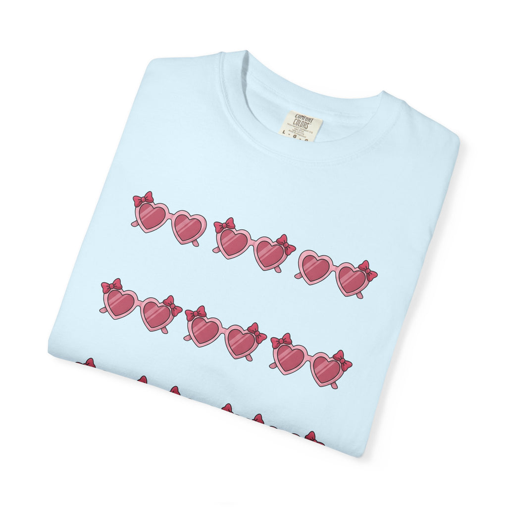 Heart Glasses Shirt Moms Adorable Gift Women Cartoon Tee Specs T-Shirt Mother Fan Spectacles Tshirt Cute Graphic Sketch Ribbon Tshirt
