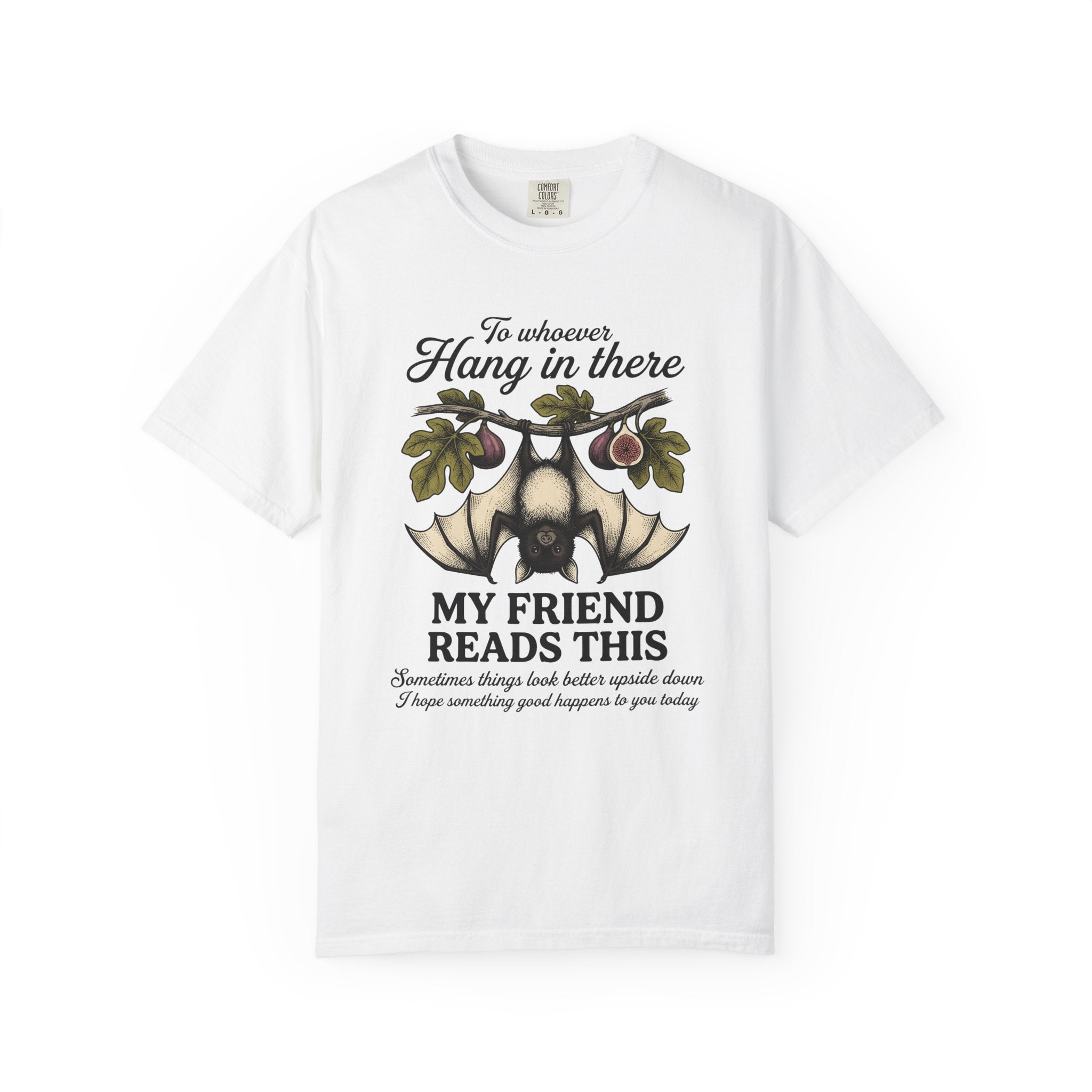 Bat Drawing Shirt Cute Critter Gift Women Retro Tee Bat T-Shirt Adorable Fan Chiropteran Graphic Line Art Twig Branch Tshirt