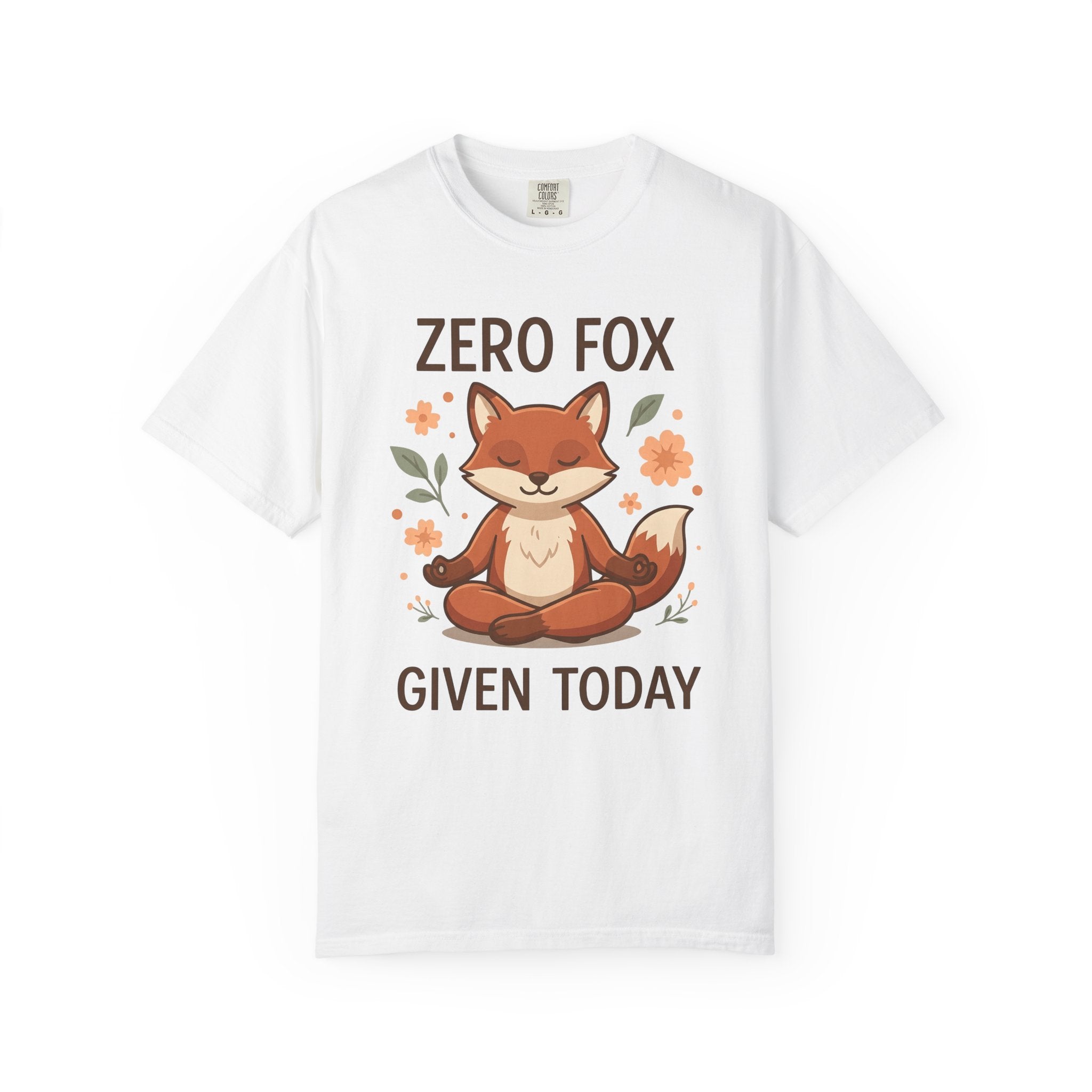 Peaceful Fox Shirt Yoga Creatures Gift Women Sweet Tee Fox T-Shirt Yoga Enthusiast Cute Tshirt Animal Graphic Clean Floral Tshirt