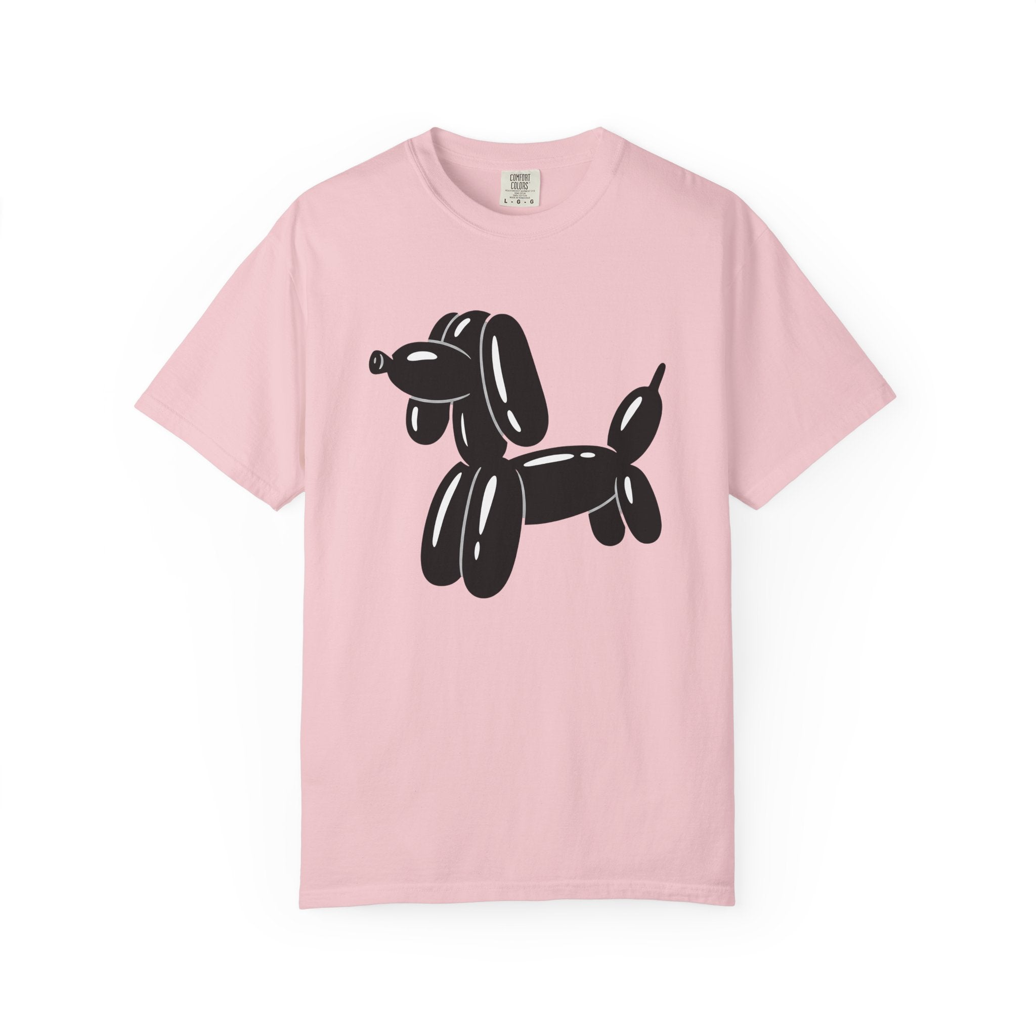 Balloon Puppy Shirt Cute Pets Gift Women Simple Tee Dog T-Shirt Adorable Fan Puppy Tshirt Animal Graphic Illustration Doggy Graphic Comic