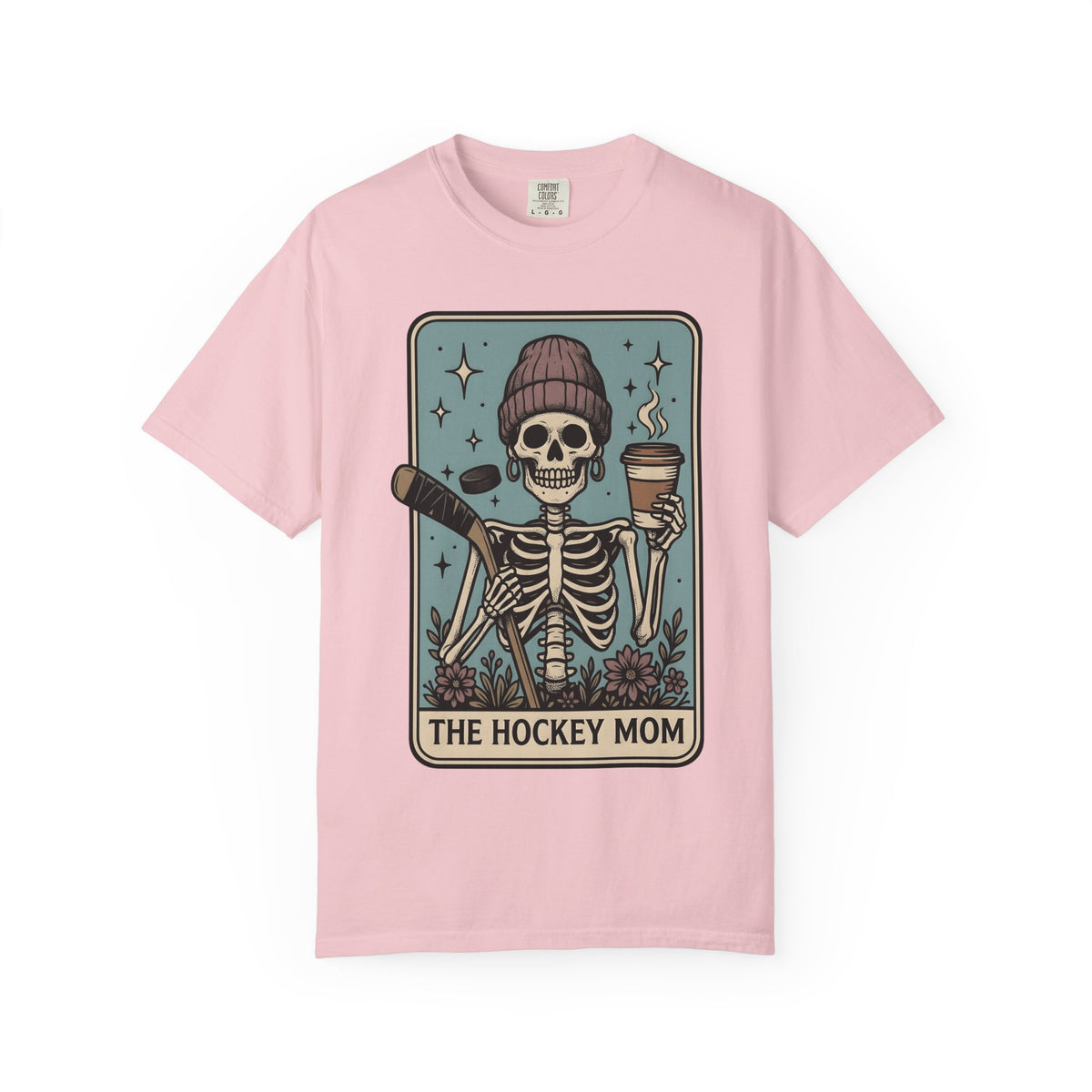 Skeleton Hockey Shirt Moms Games Gift for Women Illustrative Tee Hockey T-Shirt