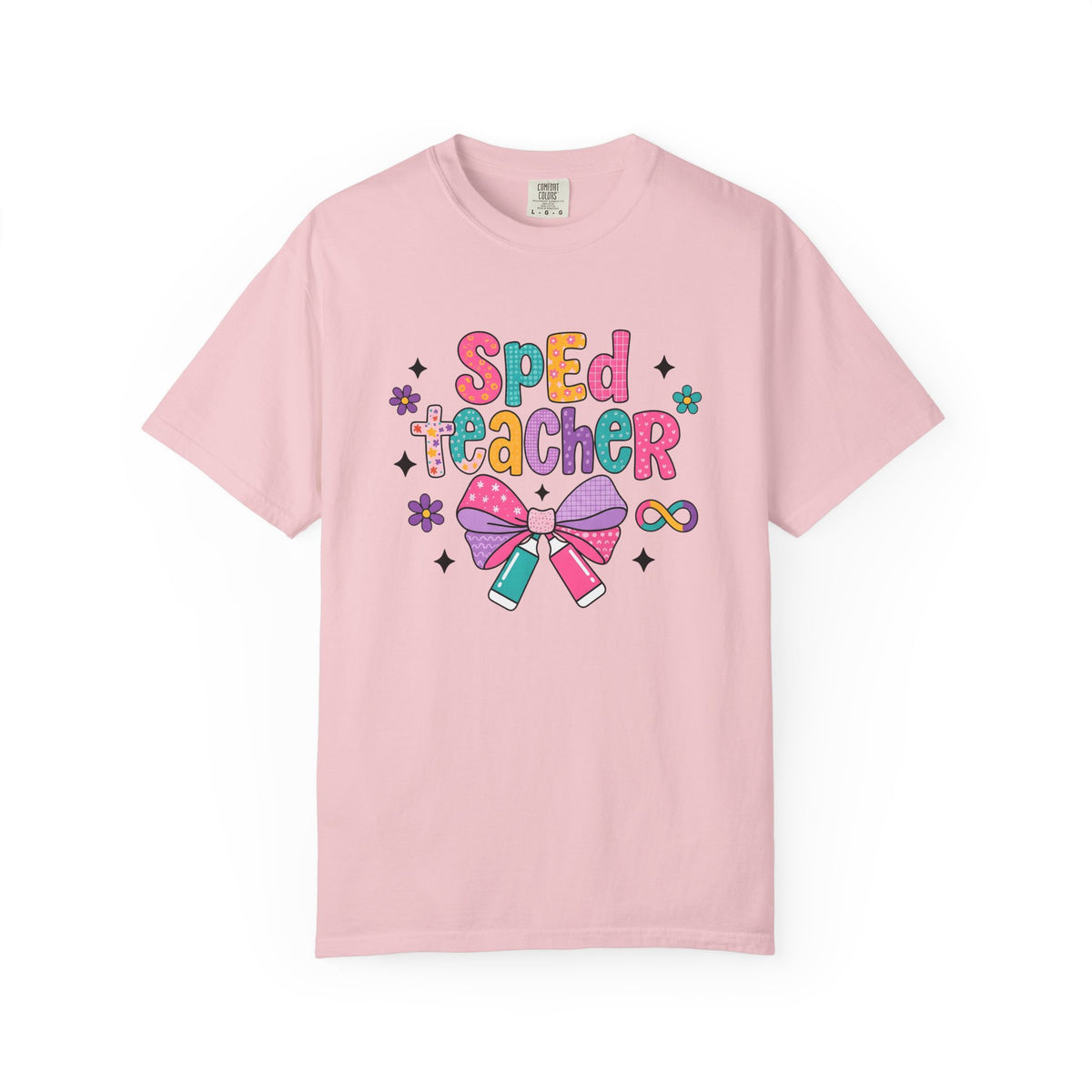 Ribbon Tag Shirt Teacher Classroom Unisex Gift Fun Illustration Tee Label