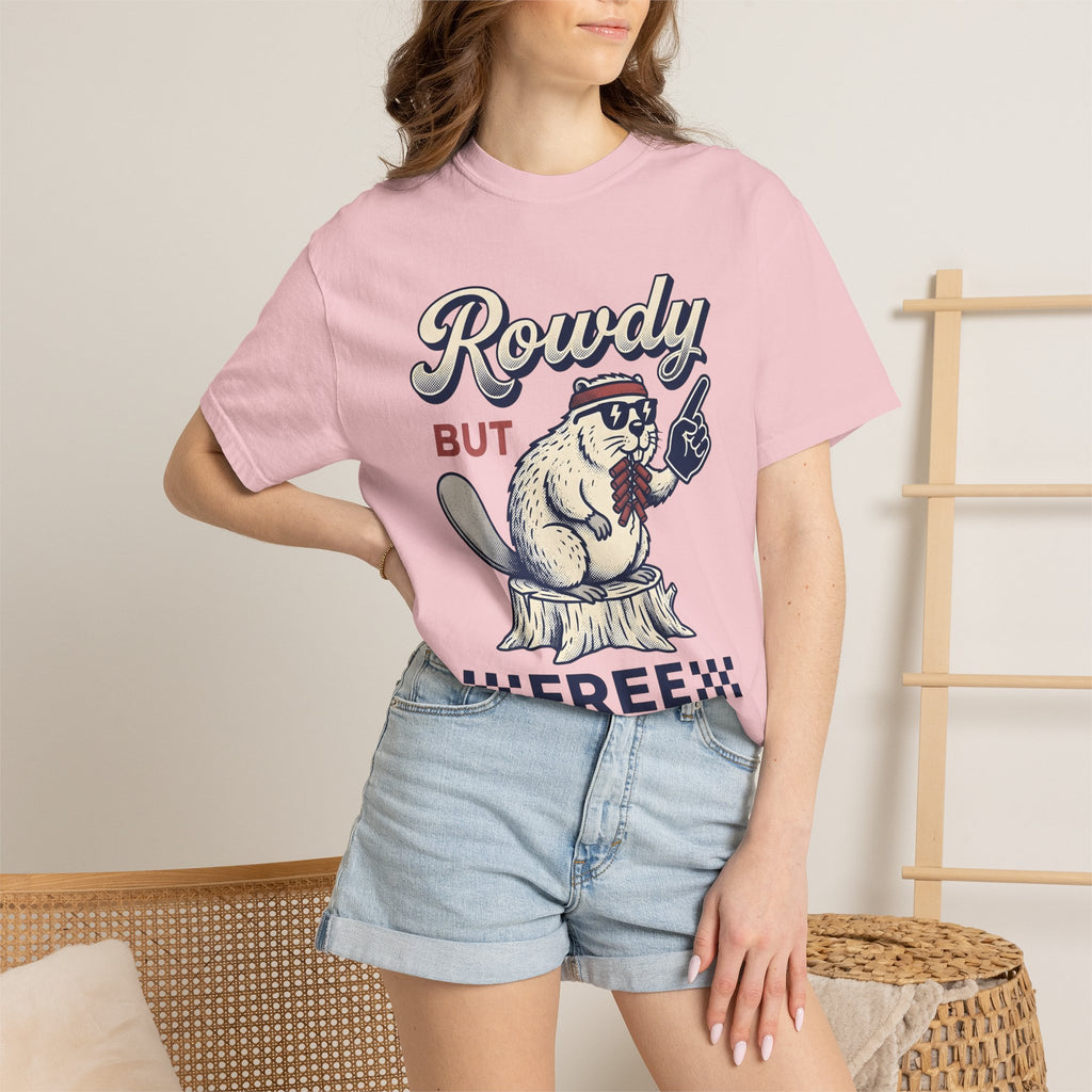 Beaver Illustration Shirt America Independence Gift Women Farmhouse Tee Beaver T-Shirt American Fan Rustic Tshirt Freedom Graphic Antique