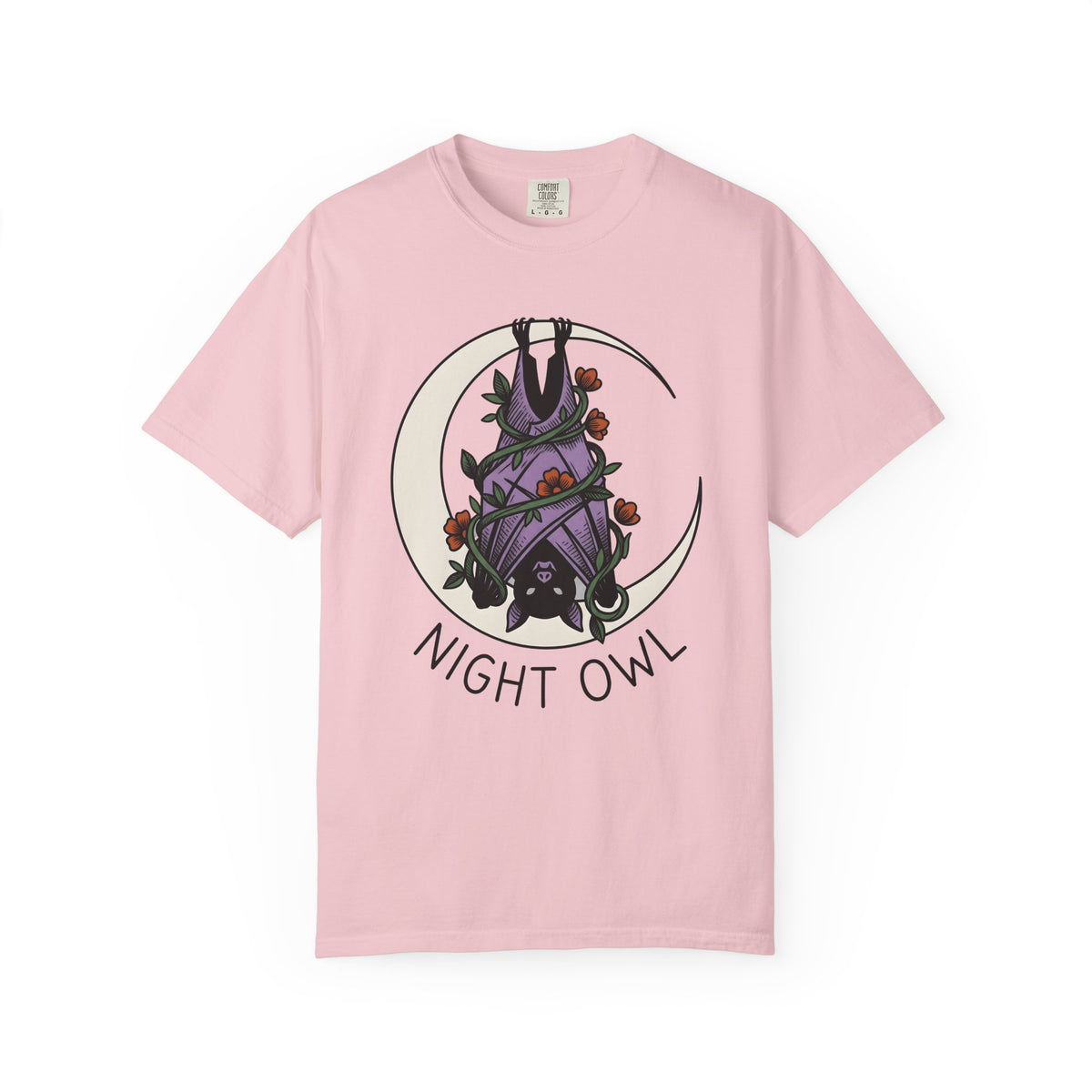 Vampire Moon Shirt Halloween Occult Gift Women Folk Tee Lunar T-Shirt Horror Fan Gothic Tshirt Magical Graphic Sketch Blooms Tshirt