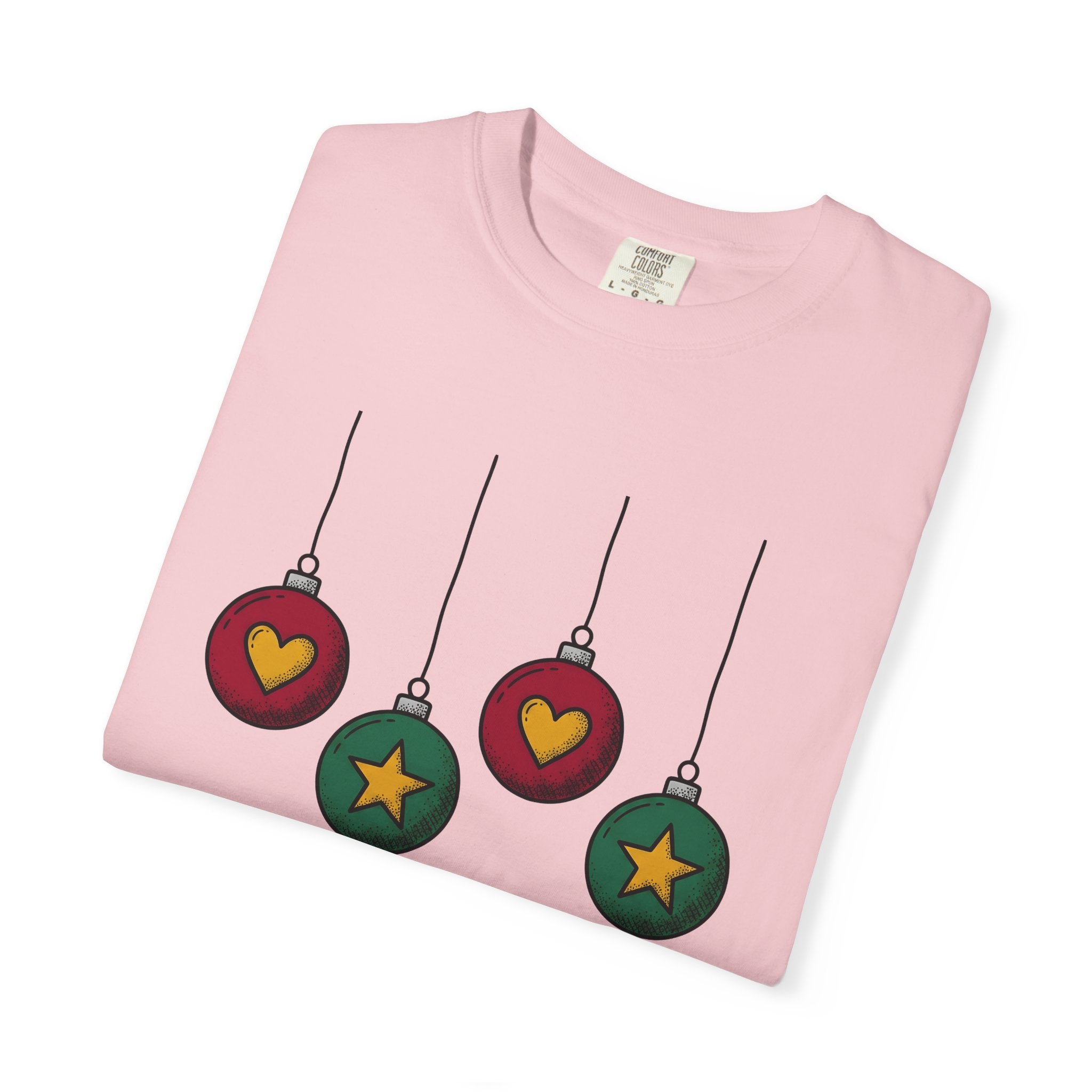 Christmas Ornaments Shirt Christmas Holiday Gift Women Doodle Tee Bauble T-Shirt Christmas Fan Xmas Graphic Holiday Design Christmas