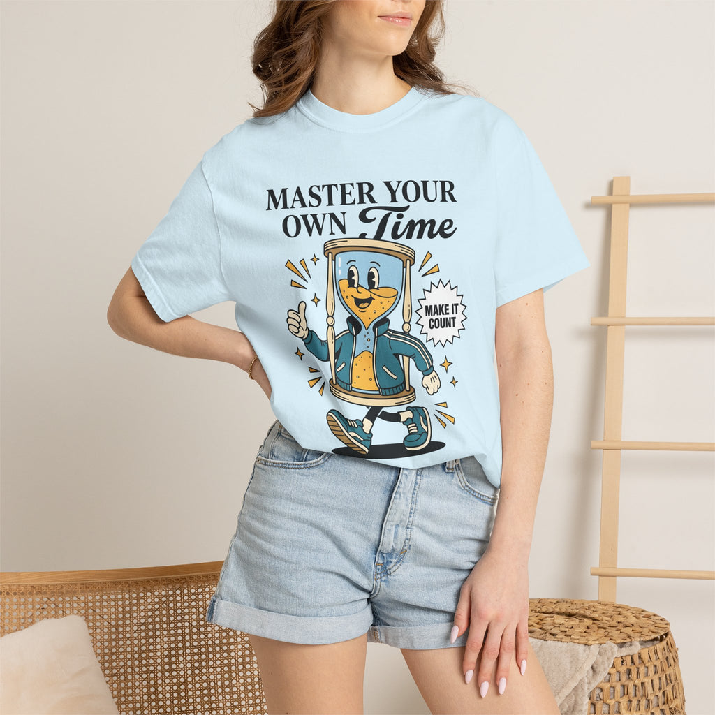 Hourglass Character Shirt Motivational Positivity Gift Women Cartoon Tee Sand Timer T-Shirt Inspiration Enthusiast Comic Tshirt Optimism