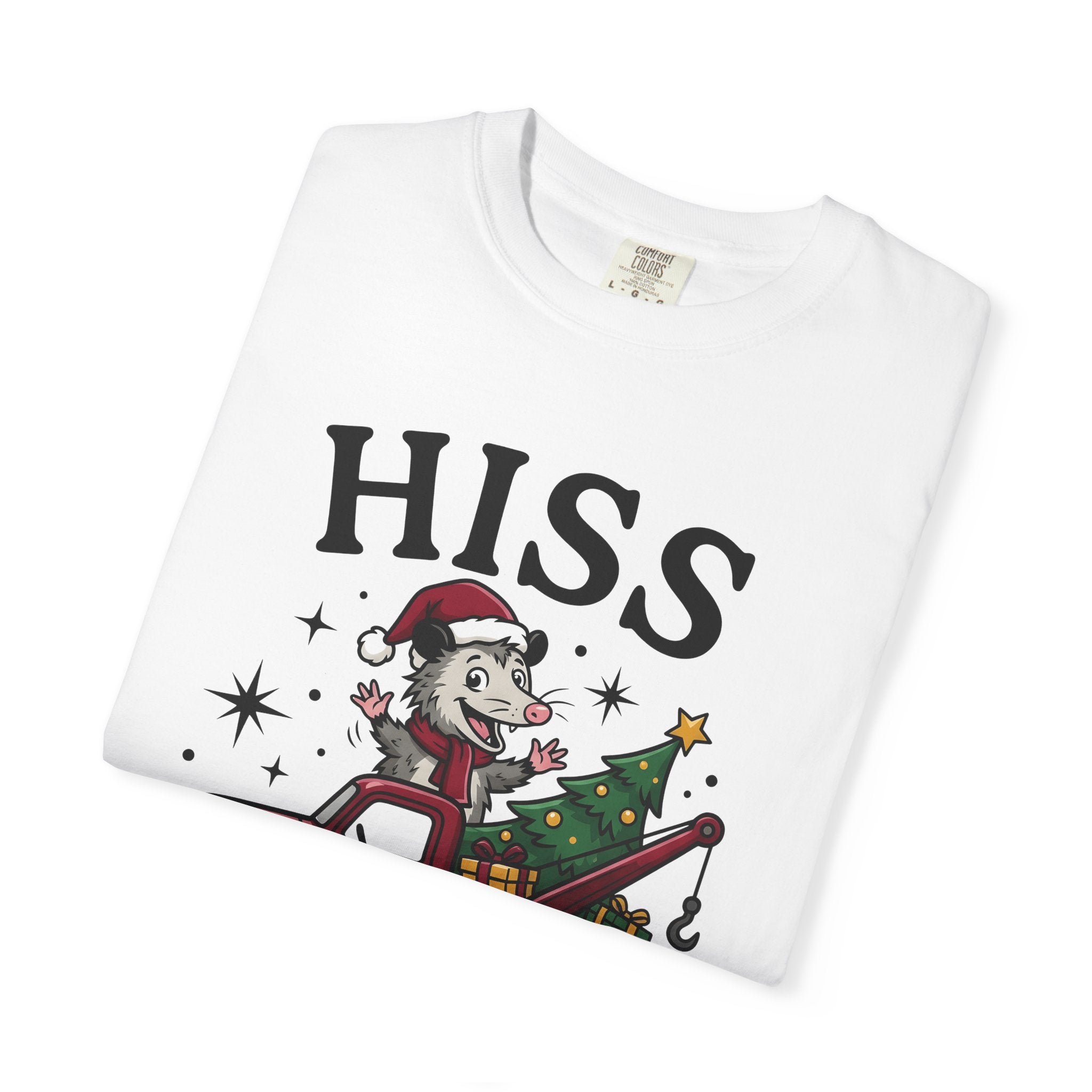 Opossum Pickup Shirt Christmas Wildlife Gift Women Comic Tee Possum T-Shirt Christmas Fan Cartoon Tshirt Wildlife Graphic Vintage Holiday