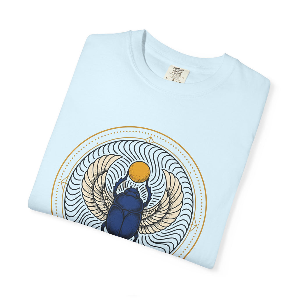Scarab Bug Shirt Boho Chic Mysticism Gift Women Tribal Tee Beetle T-Shirt Bohemian Fan Ethnic Tshirt Spiritual Graphic Henna Sunburst Tshirt