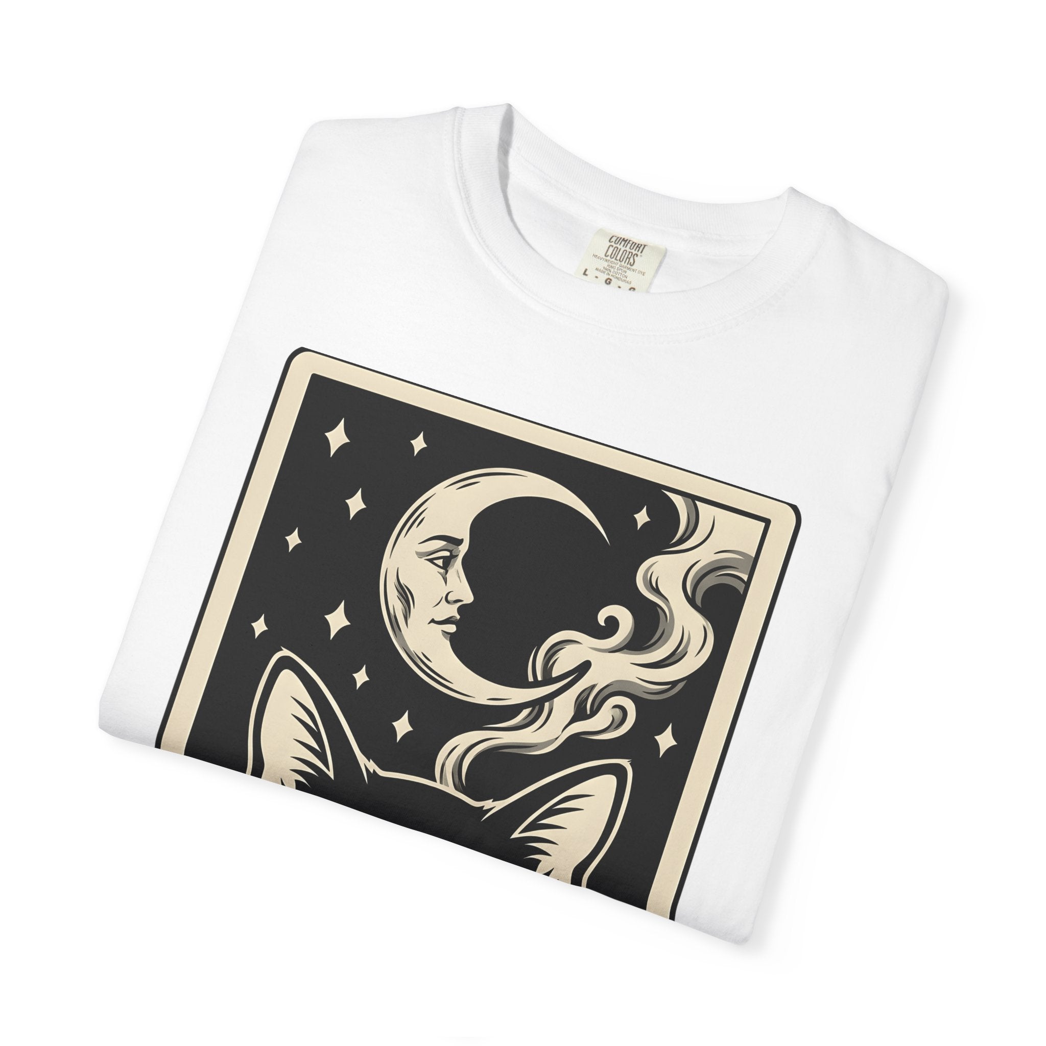Midnight Cat Shirt Boho Chic Supernatural Gift Women Creepy Tee Black Cat T-Shirt Bohemian Fan Spooky Graphic Tshirt Classic Night Orb