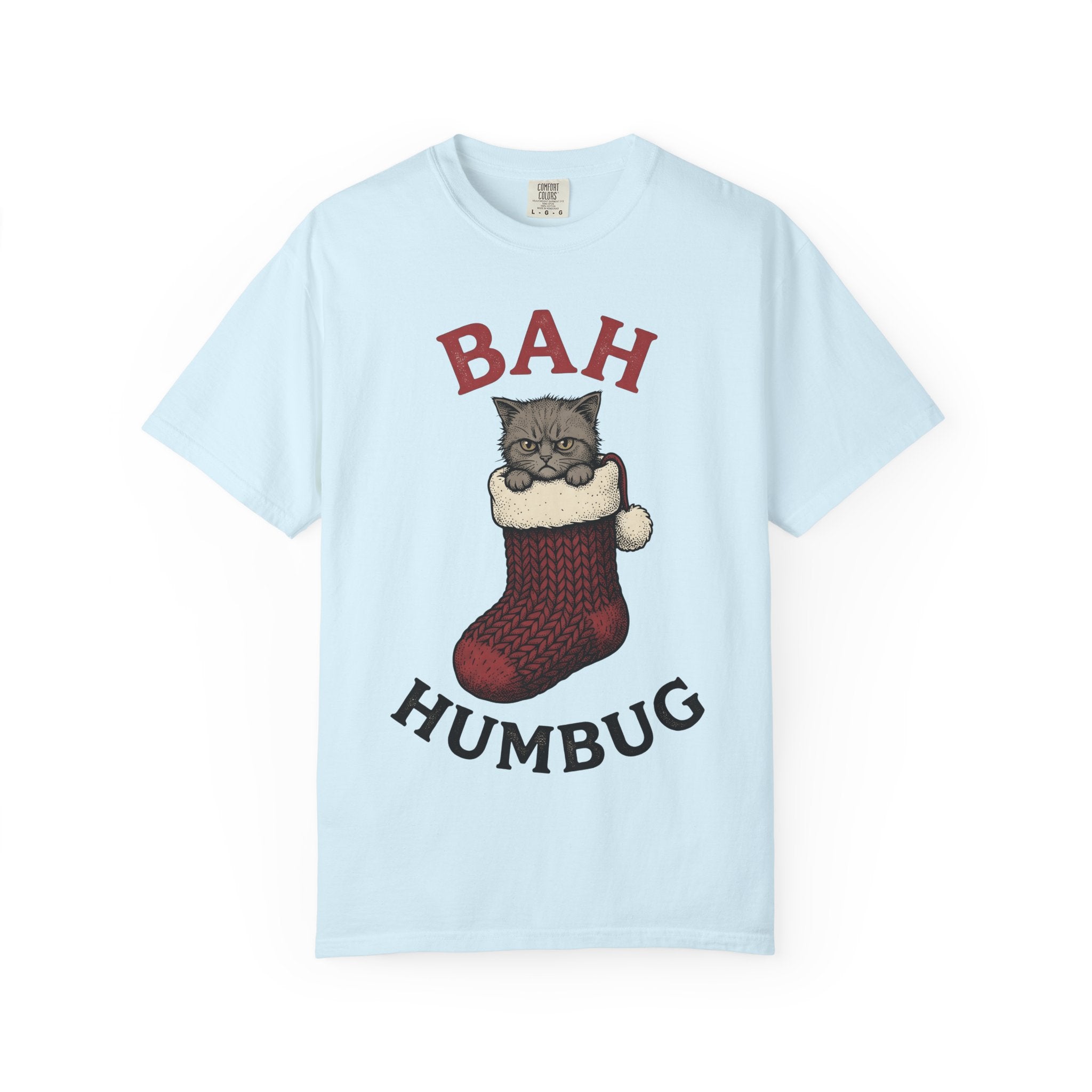 Angry Cat Sock Shirt Cat Festive Gift Women Retro Tee Furry Sock T-Shirt Cat Fan Vintage Tshirt Holiday Graphic Sketch Xmas Sock Tshirt