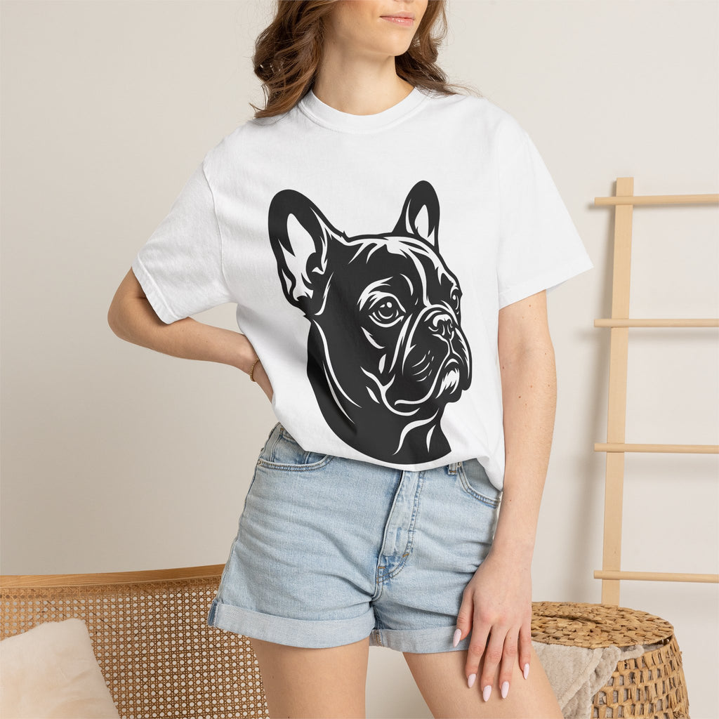French Bulldog Shirt Dog Wildlife Gift Women Modern Art Tee Bulldog T-Shirt Dog Fan Artistic Tshirt Wildlife Graphic Clean Canine Portrait
