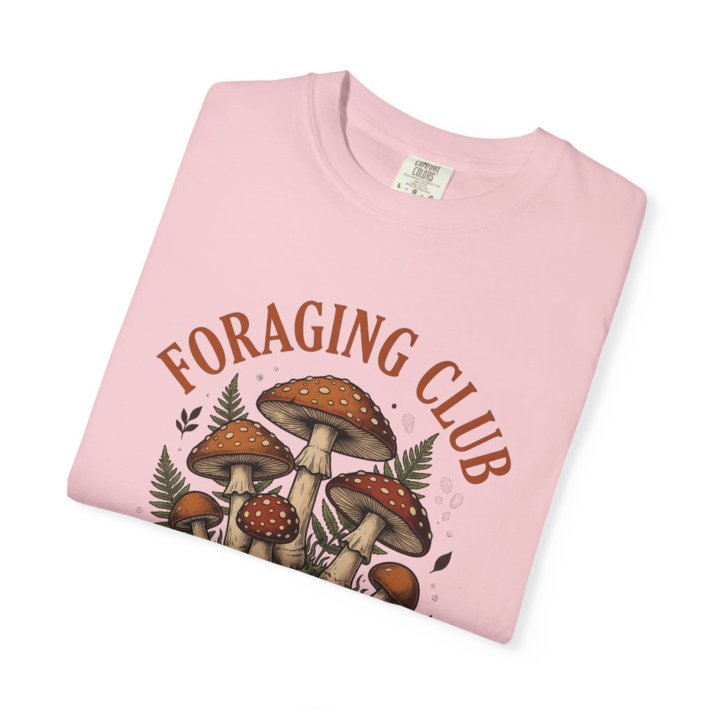 Mushroom Bunch Shirt Foraging Outdoors Gift Women Garden Tee Fungus T-Shirt Forager Fan Botanical Tshirt Outdoor Graphic Hand Drawn Frond