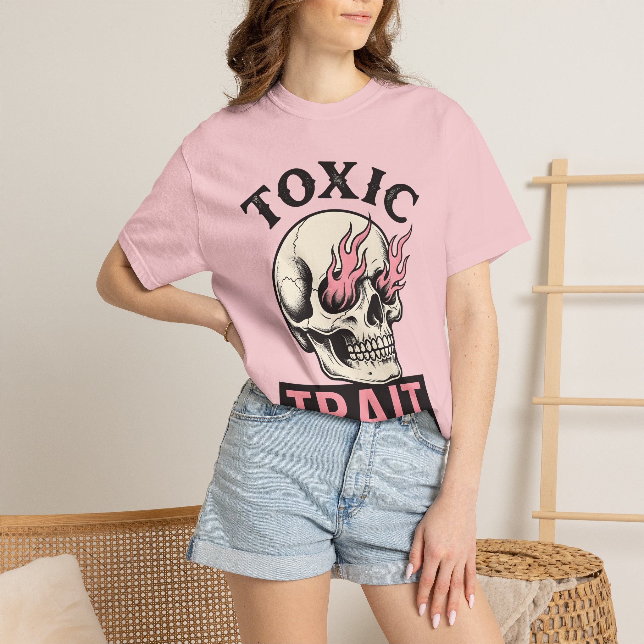 Skull Graphic Shirt St. Valentine's Day Goth Gift Women Tattoo Tee Skull T-Shirt Valentine Fan Traditional Tshirt Dark Graphic Retro Flames