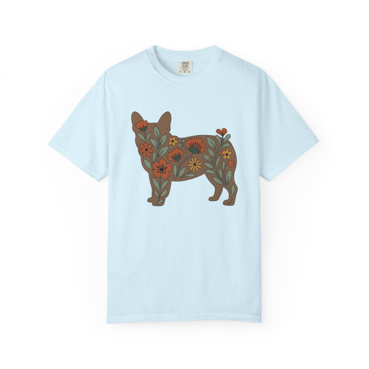 French Bulldog Shirt Dog Floral Unisex Gift Boho Tee Bouledogue Francais T-Shirt