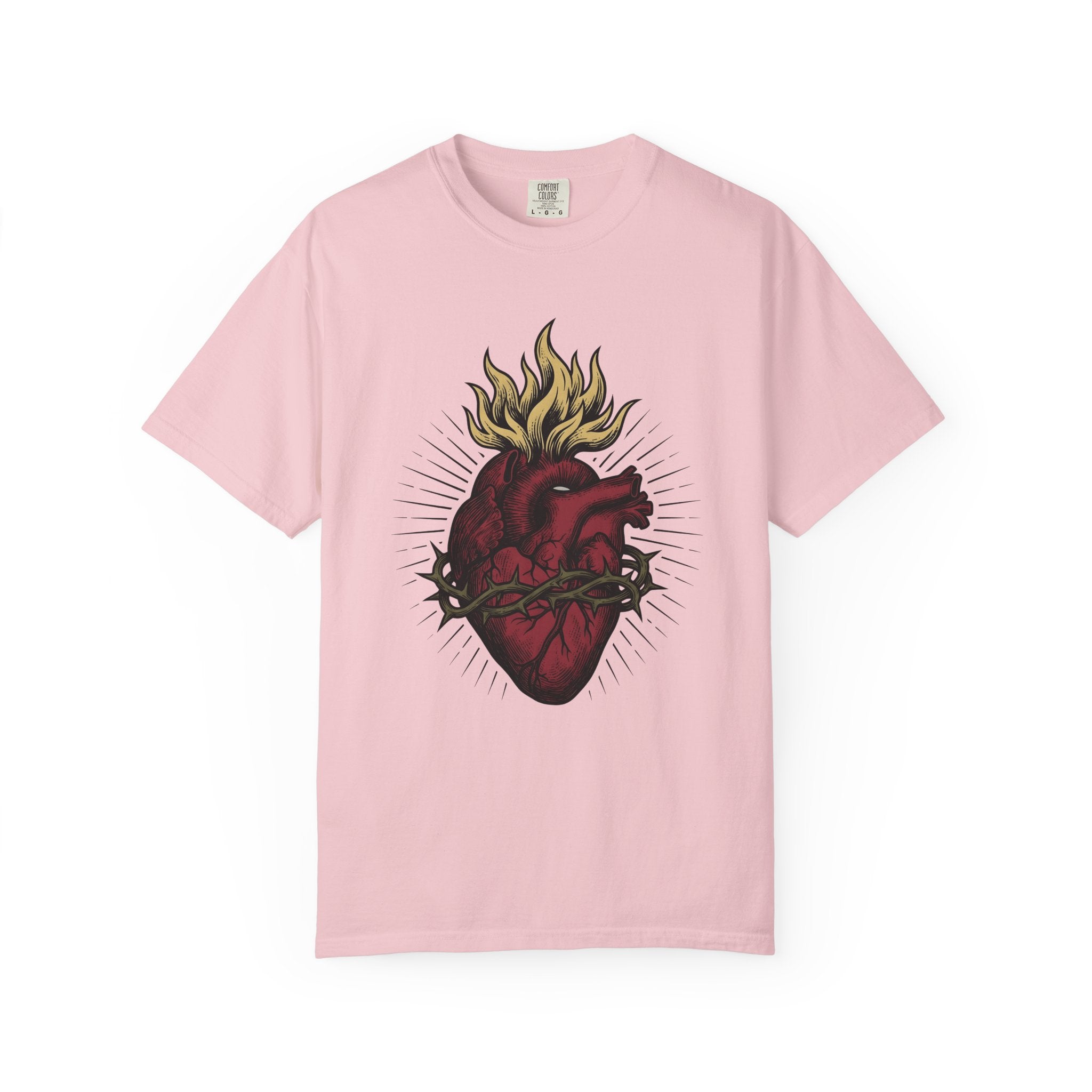 Anatomical Heart Shirt Boho Chic Meditation Gift Women Body Art Tee Cardiac T-Shirt Bohemian Enthusiast Tattoo Tshirt Mindfulness Graphic