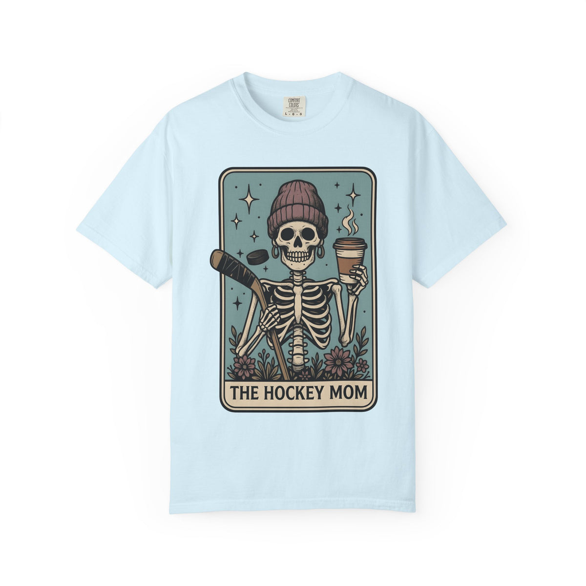 Skeleton Hockey Shirt Moms Games Gift for Women Illustrative Tee Hockey T-Shirt
