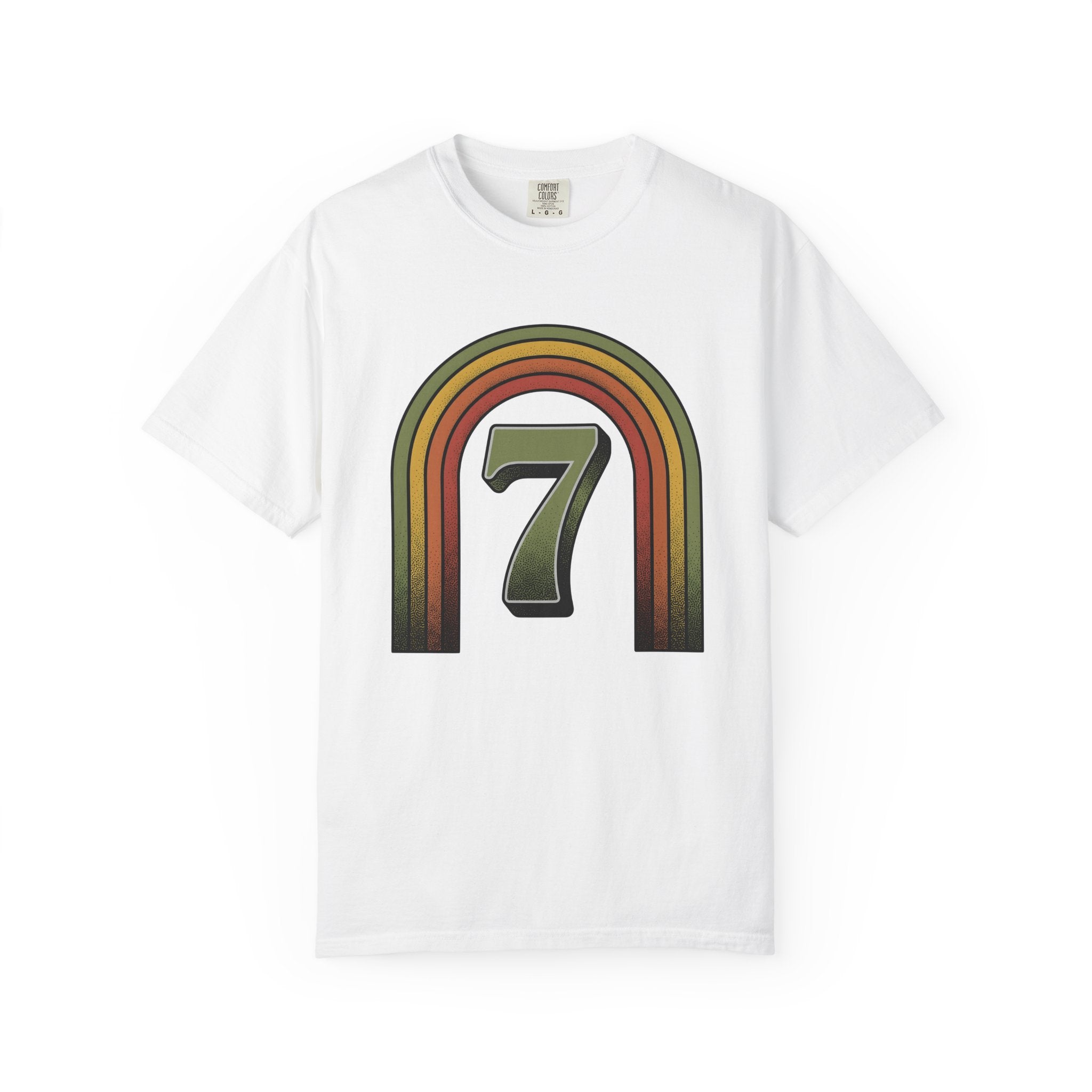 Classic Rainbow Shirt St. Patrick's Day Symbol Gift Women Hand Drawn Tee Rainbow T-Shirt Shamrock Fan Illustrated Tshirt Icon Graphic Sketch