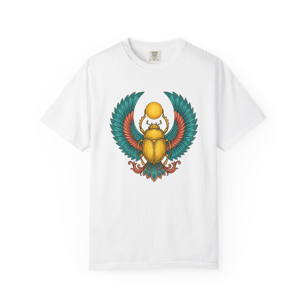 Scarab Bug Design Shirt Boho Chic Supernatural Gift Women Folk Tee Beetle T-Shirt Bohemian Fan Naive Tshirt Occult Graphic Primitive