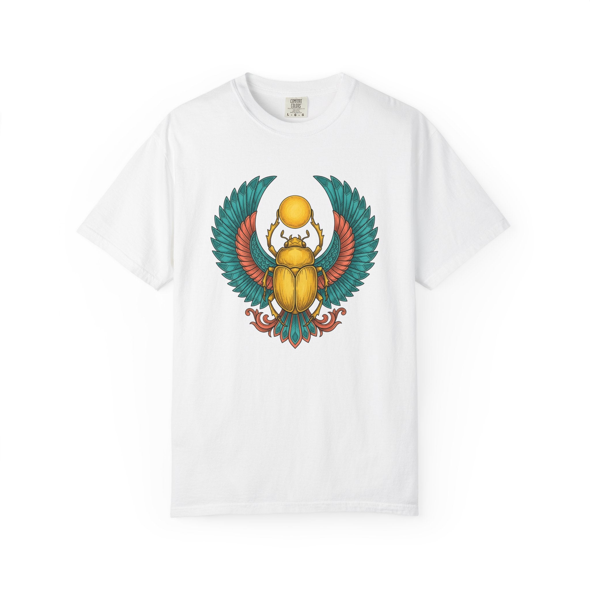 Scarab Bug Design Shirt Boho Chic Supernatural Gift Women Folk Tee Beetle T-Shirt Bohemian Fan Naive Tshirt Occult Graphic Primitive