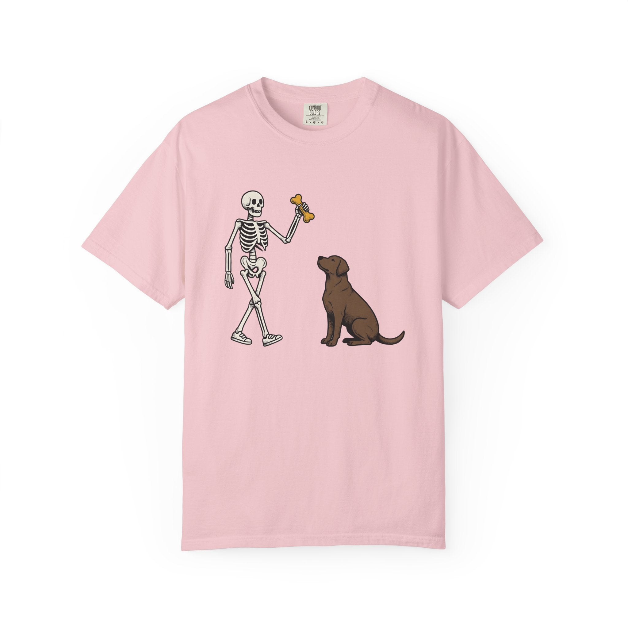 Bony Dog Shirt Dog Scary Gift Women Animated Tee Hound T-Shirt Dog Fan Cartoon Tshirt Spooky Graphic Old School Chew Bone Tshirt