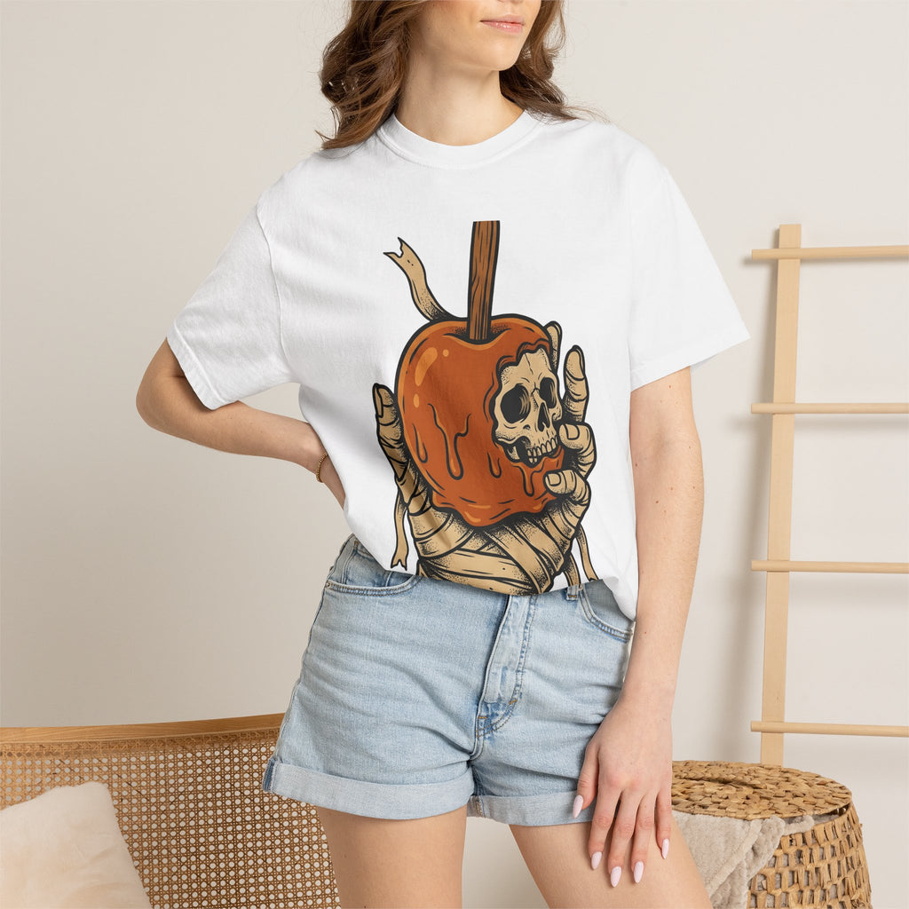 Mummy Claw Candy Apple Shirt Halloween Fright Gift Women Horror Tee Candy Apple T-Shirt Spooky Fan Macabre Tshirt Terror Graphic Old School