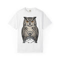 Owl Pocket Watch Shirt Owl Animal Gift Women Vintage Tee Pocket Watch T-Shirt Owl Enthusiast Antique Tshirt Wildlife Graphic Hand Drawn