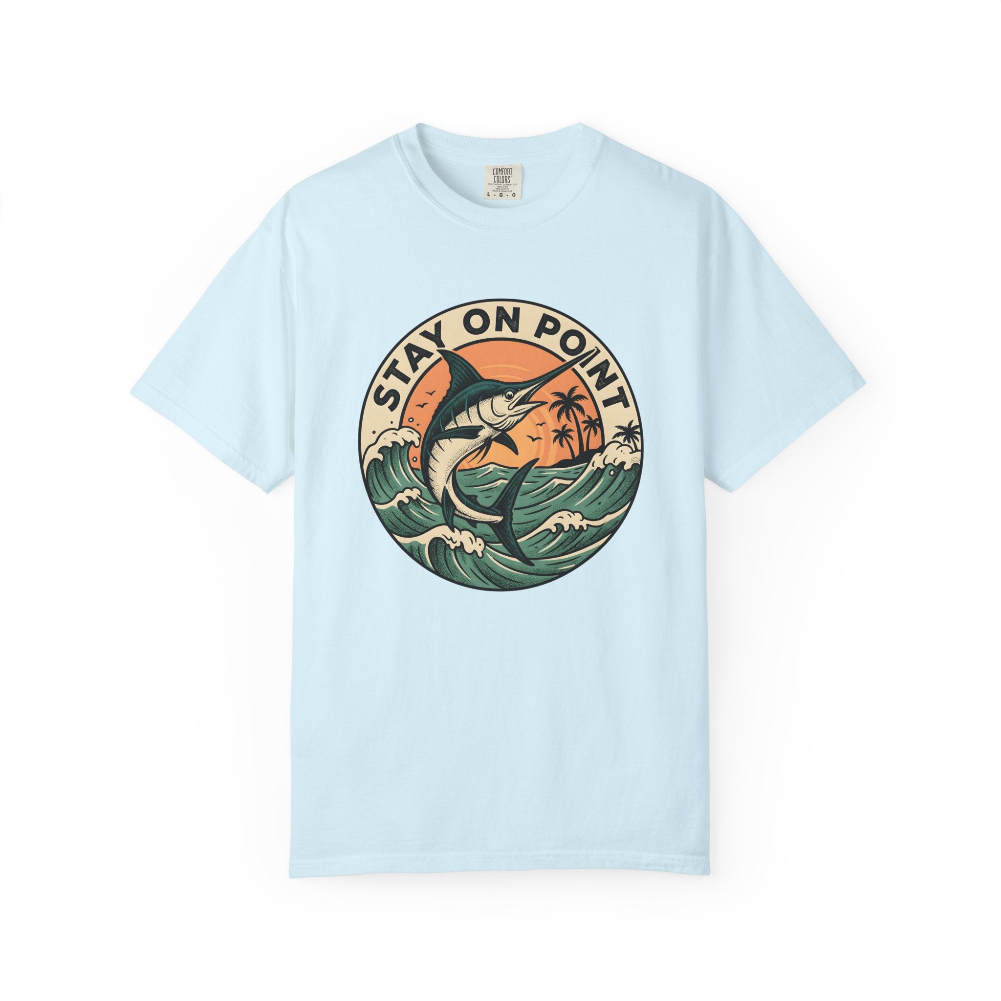 Billfish Shirt Fishing Sands Gift Women Pop Art Tee Sailfish T-Shirt Angler Fan Marlin Tshirt Beach Graphic Nostalgic Wave Spray Tshirt