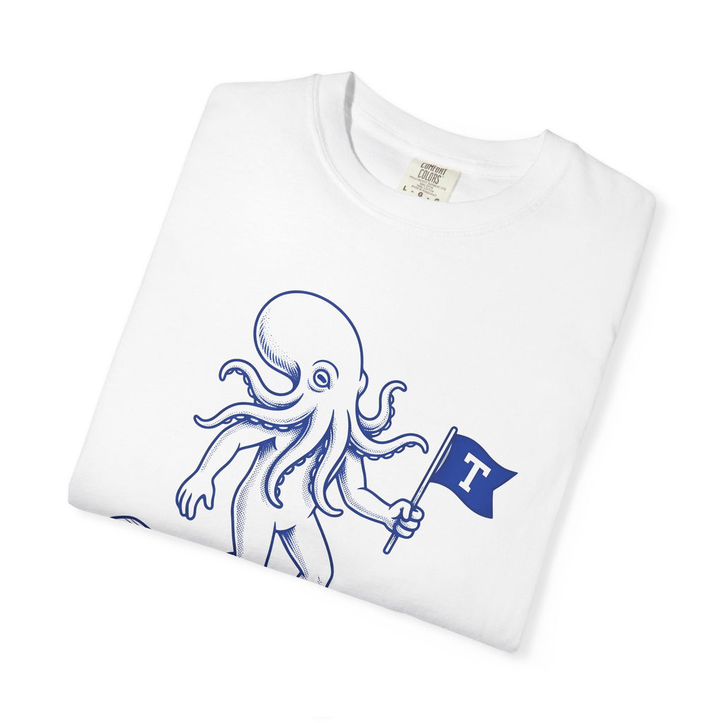 Octopus Cruiser Shirt Animals Aquatic Gift Women Doodle Tee Octopus T-Shirt Wildlife Fan Squid Graphic Tshirt Old School Flag Tshirt