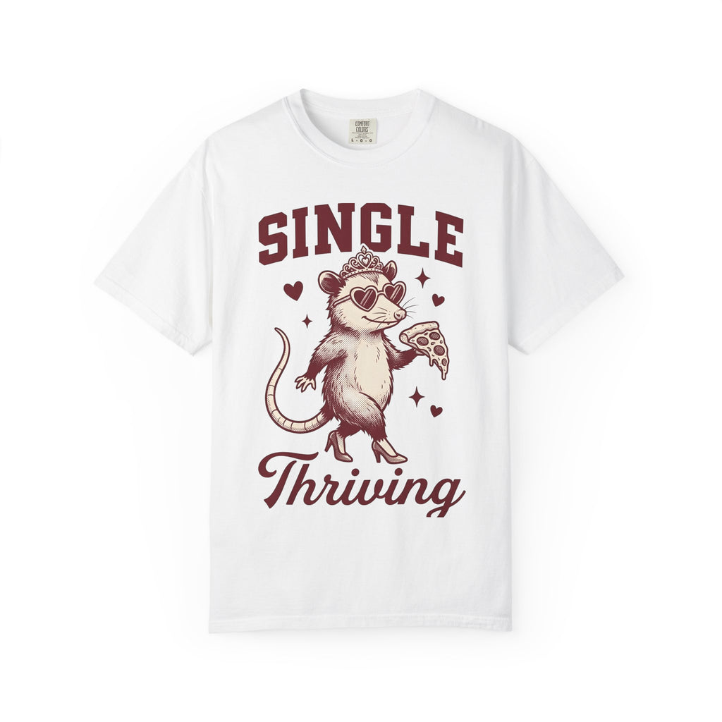 Possum Pizza Shirt Valentines Day Animal Gift Women Vintage Tee Pizza T-Shirt Valentine Fan Distressed Tshirt Creature Graphic Retro Hearts