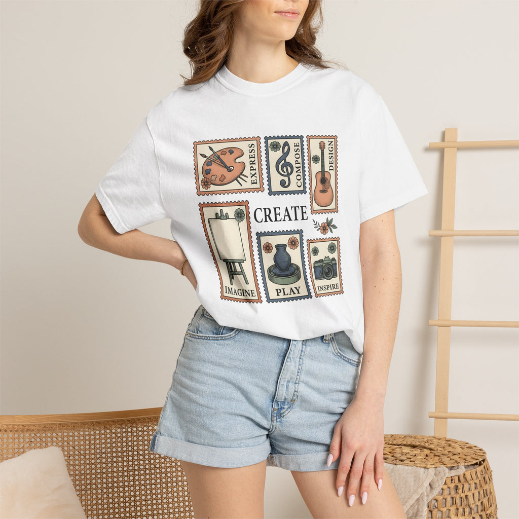 Artist Supplies Bundle Shirt Teacher Crafts Gift Women Retro Tee Art Kit T-Shirt Educator Enthusiast Vintage Tshirt Crafting Graphic Sketch