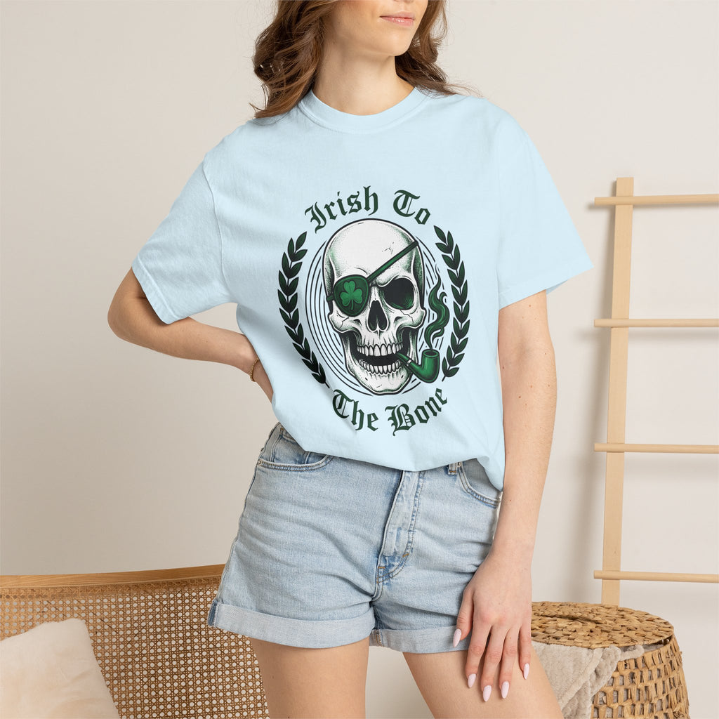 Skull Tobacco Shirt St Patrick's Day Skull Face Gift Women Traditional Tee Chewing Tobacco T-Shirt Shamrock Fan Vintage Tshirt Skull Graphic