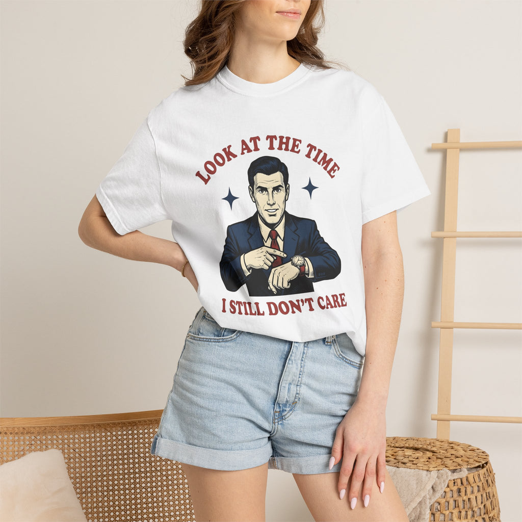 Businessman Suit Shirt Funny Sarcasm Gift Women Vintage Comic Tee Suit T-Shirt Humor Fan Comic Tshirt Sarcastic Graphic Retro Wristwatch