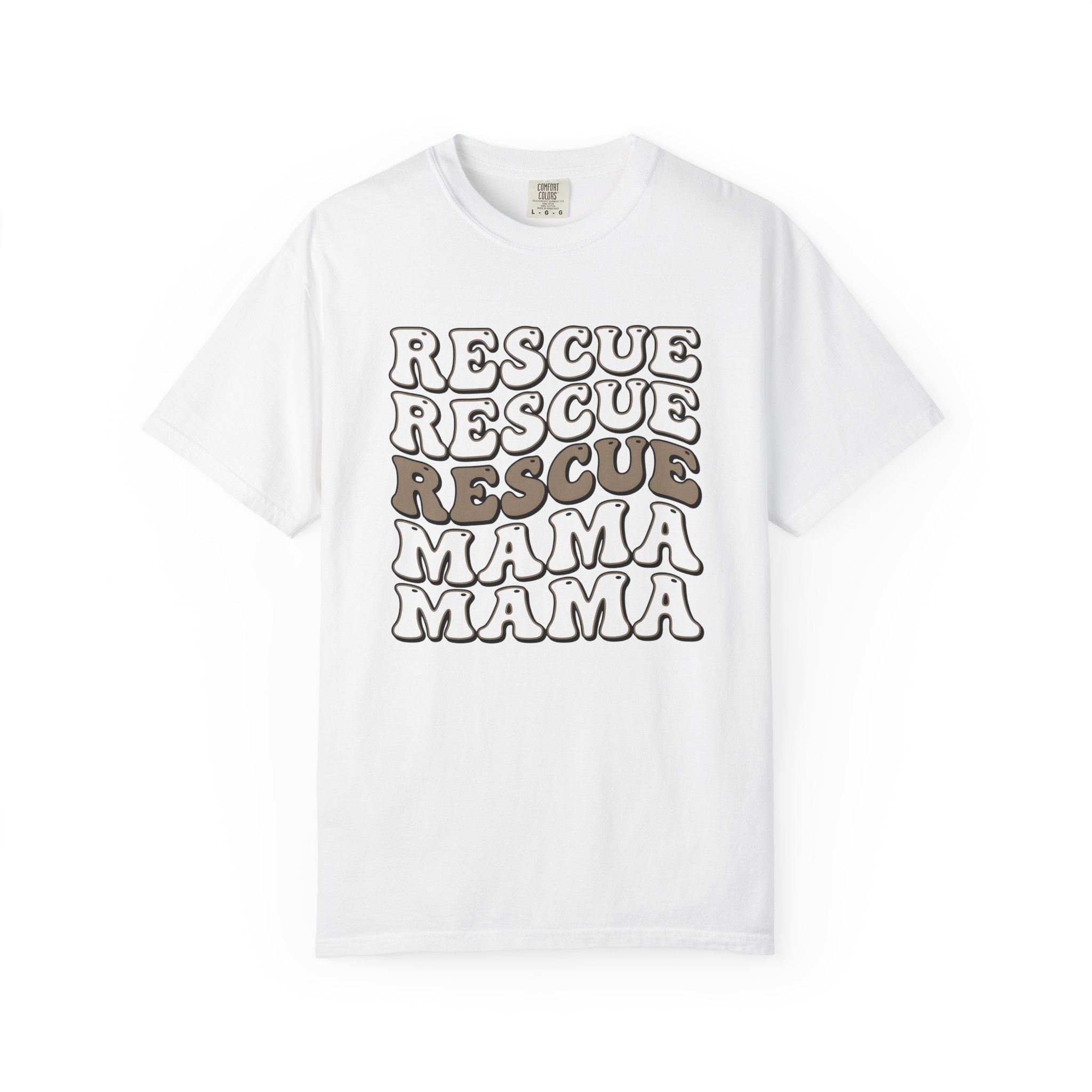 Retro Text Illustration Shirt Dog Dog Rescue Gift Women Nostalgic Tee Typography T-Shirt Dog Fan Vintage Tshirt Rescue Graphic Strong Paw