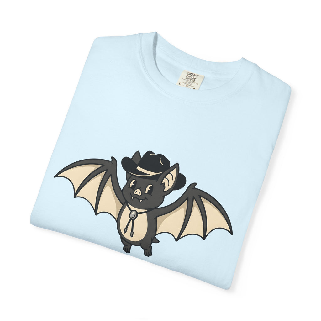 Bat Cowboy Shirt Halloween Rustic Gift Women Lovable Tee Vampire T-Shirt Horror Fan Cute Tshirt Country Graphic Comic Western Hat Tshirt