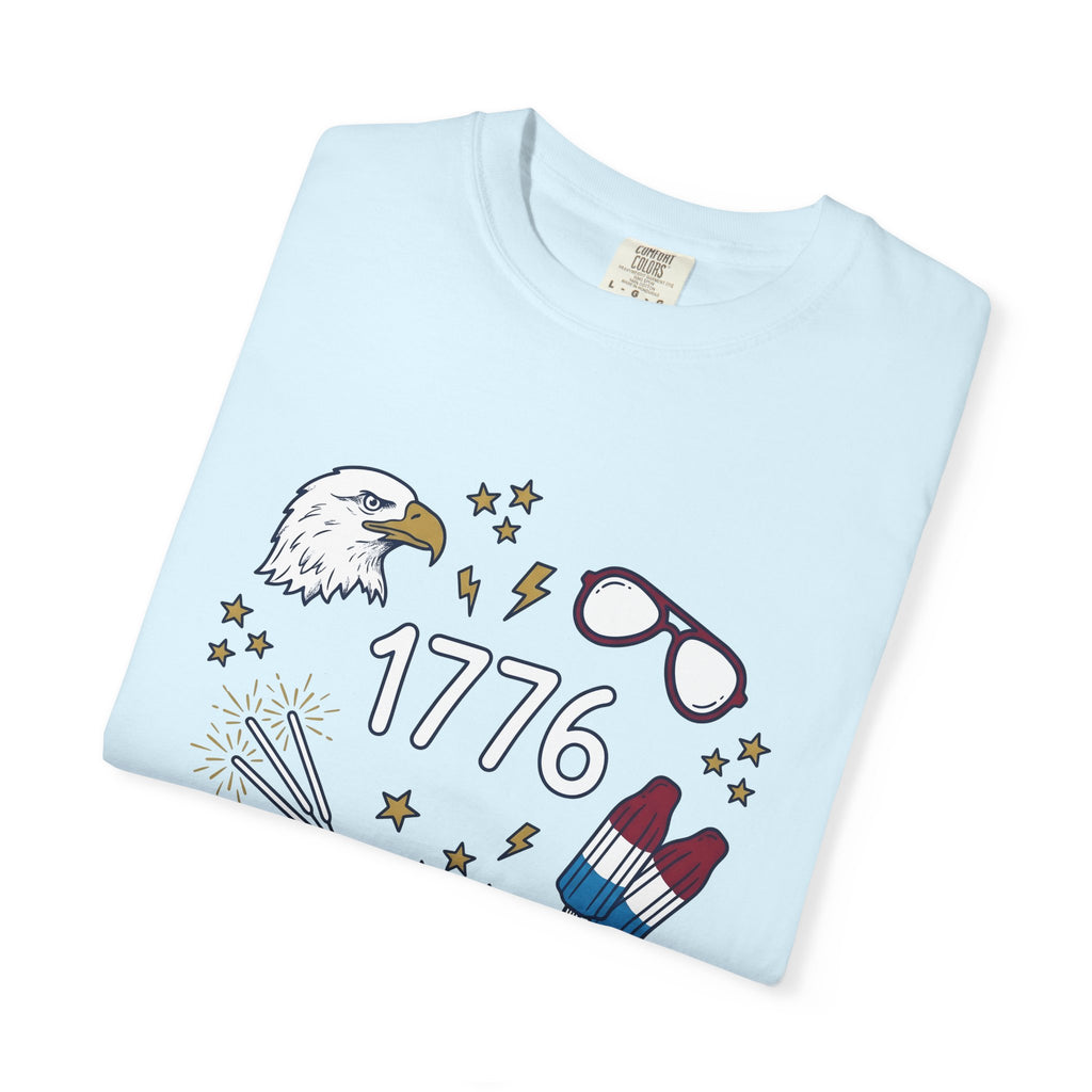 Bald Eagle Shirt America 4Th Of July Patriotic Gift Women Doodle Tee Eagle T-Shirt American Fan Eagle Tshirt Star Graphic Vintage Popsicle