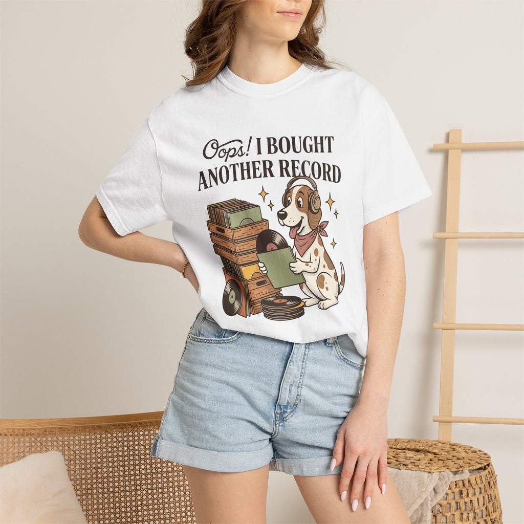 Dog Headphones Shirt Cute Music Gift Women Cartoon Tee Canine Headphones T-Shirt Adorable Fan Puppy Tshirt Music Graphic Vintage Vinyl