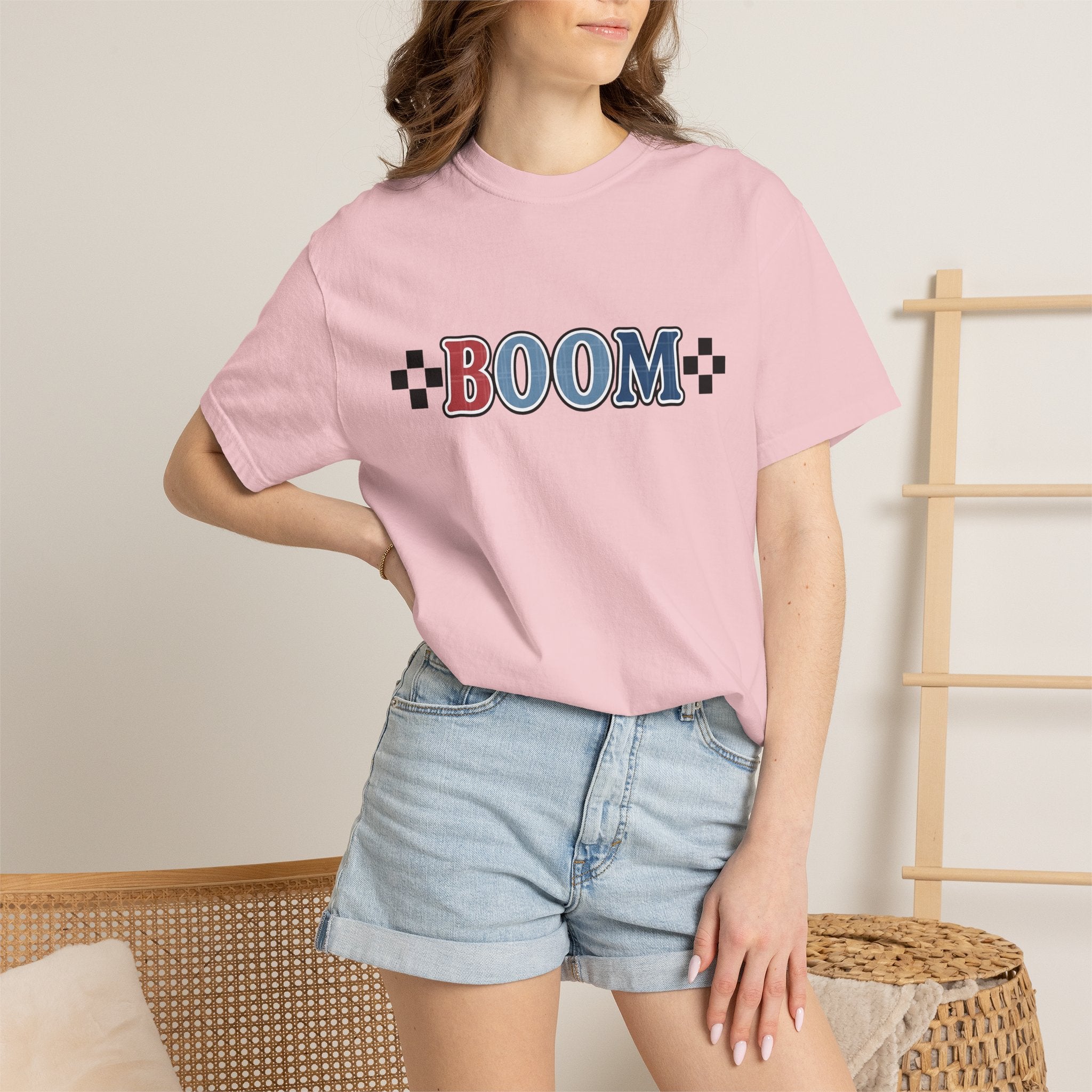 America Slogan Shirt America Vacation Gift Women Heavy Tee Slogan T-Shirt Patriot Fan Bold Tshirt Travel Graphic Classic Squares Tshirt