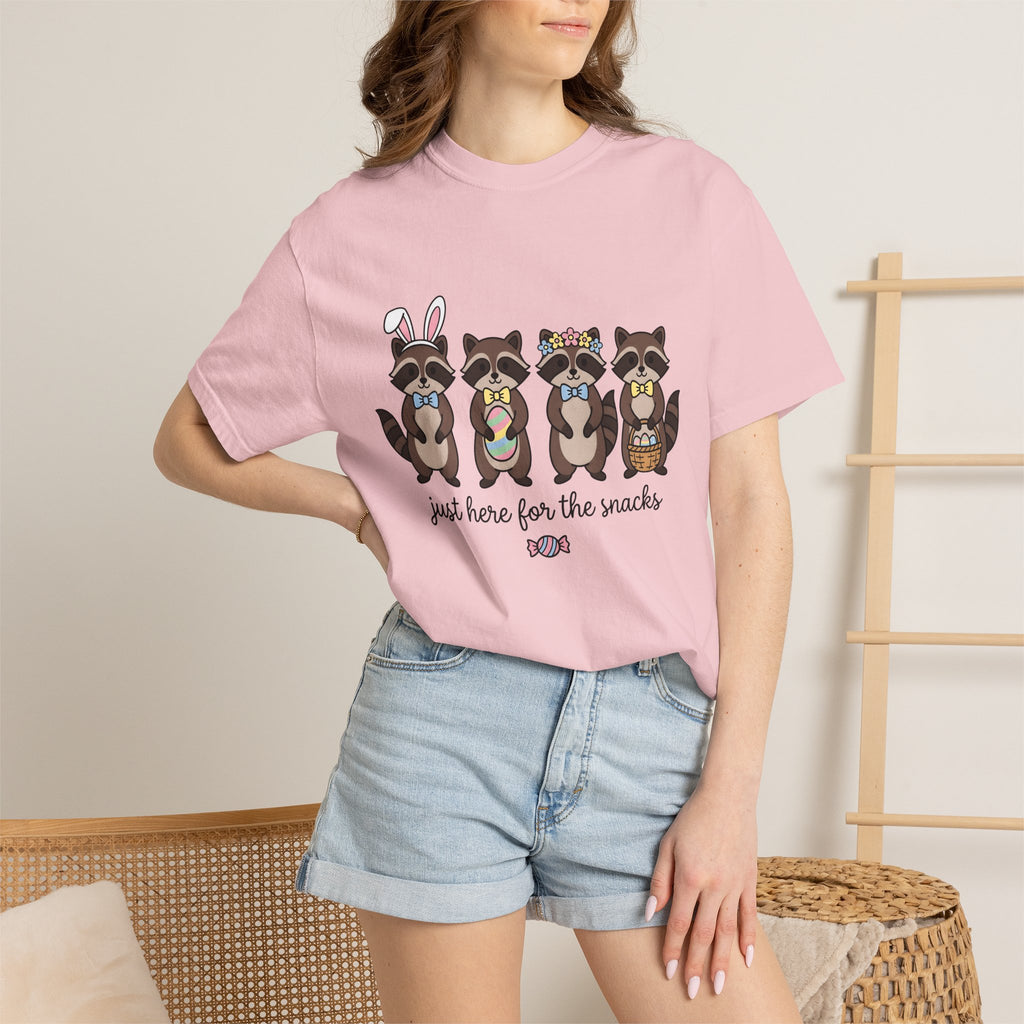 Raccoon Family Shirt Easter Pets Gift Women Sweet Tee Raccoon T-Shirt Easter Fan Trash Panda Tshirt Animal Graphic Animation Easter Egg
