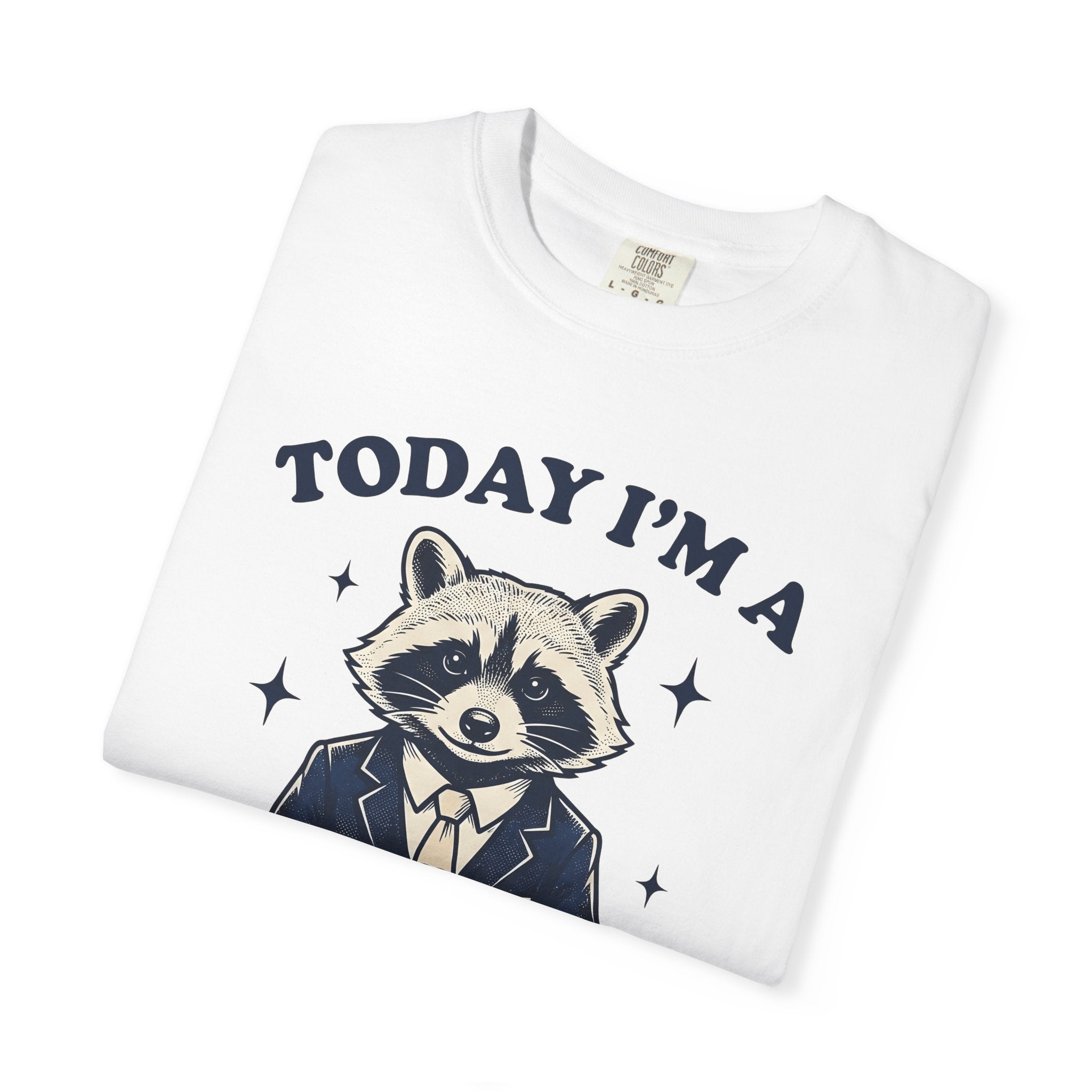 Raccoon Outfit Shirt Funny Fauna Gift Women Antique Tee Trash Panda T-Shirt Comedian Fan Vintage Tshirt Wildlife Graphic Line Art Star Icons