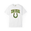 Horseshoe Shirt St Patrick's Day Charm Gift Women Applique Tee Horse Shoe T-Shirt Luck Fan Appliqué Tshirt Lucky Graphic Retro Clover Tshirt