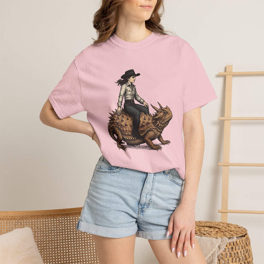 Cowgirl On Reptile Shirt Cowgirl Cowboy Gift Women Traditional Tattoo Tee Rodeo T-Shirt Cowgirl Fan Sailor Tshirt Cowboy Graphic Retro