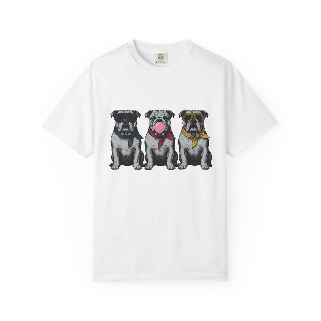 Bulldog Pack Shirt Dog Funny Gift Women Retro Tee Bulldog T-Shirt Dog Fan Bulldog Retro Tshirt Humor Graphic Sketch Shades Tshirt
