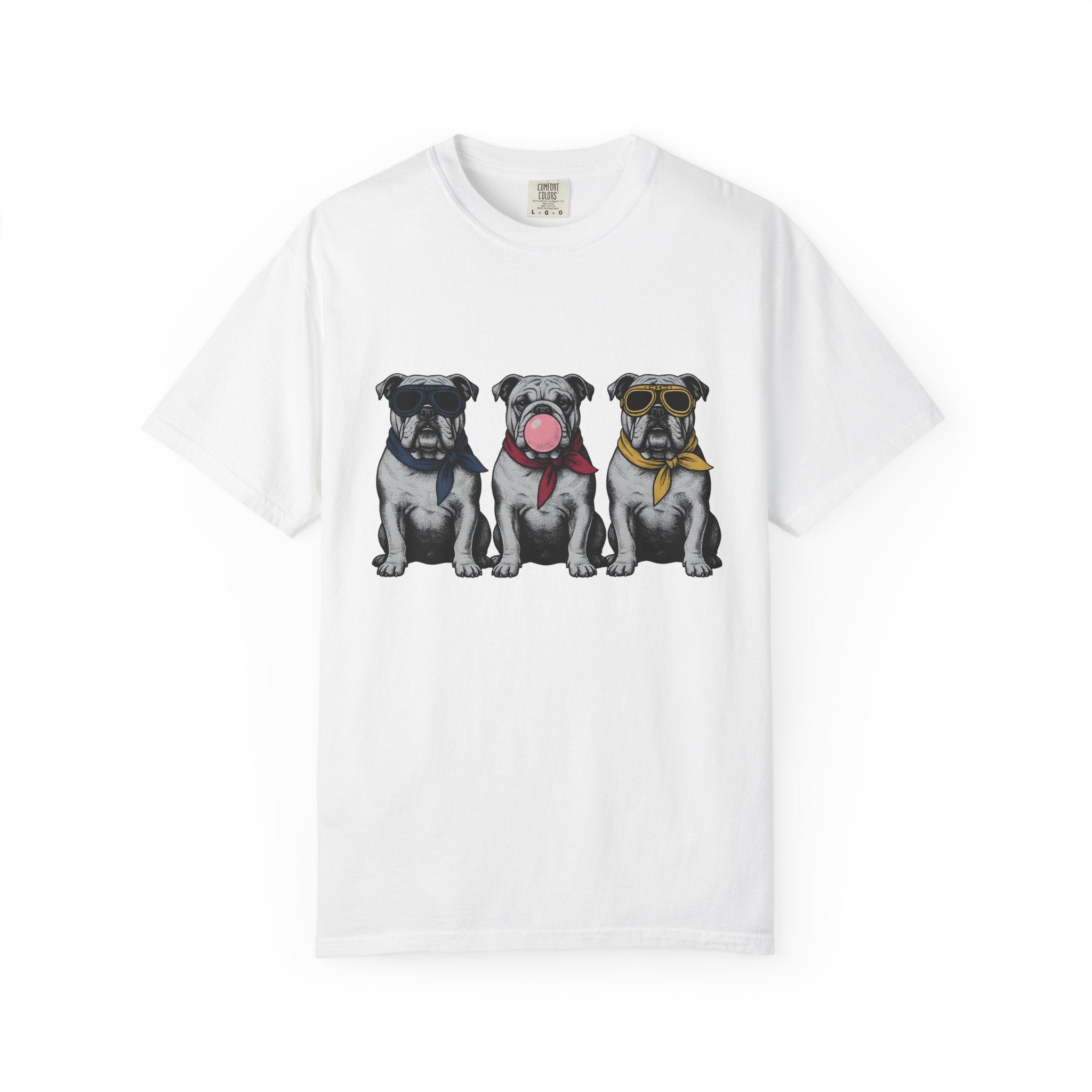 Bulldog Pack Shirt Dog Funny Gift Women Retro Tee Bulldog T-Shirt Dog Fan Bulldog Retro Tshirt Humor Graphic Sketch Shades Tshirt