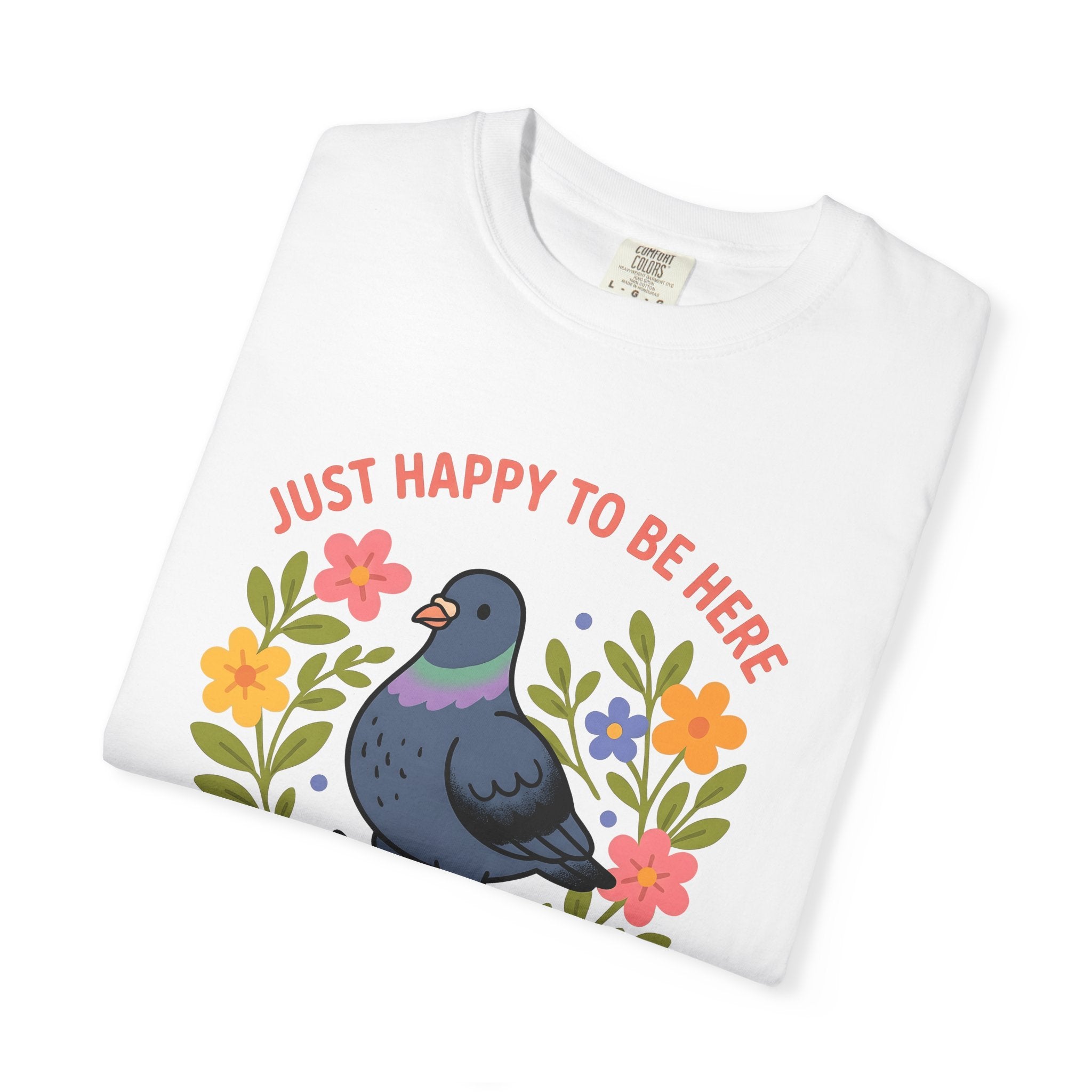 Pigeon Graphic Shirt Funny Animal Gift Women Cartoon Tee Dove T-Shirt Humor Fan Comic Tshirt Creature Graphic Retro Floral Tshirt