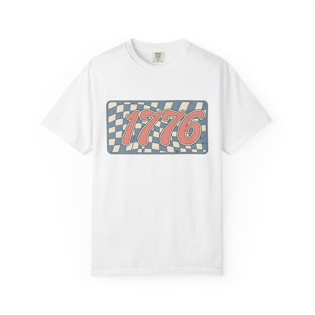Racing Flag Design Shirt America Usa Gift Women Retro Tee Checkered Flag T-Shirt American Enthusiast Vintage Tshirt United States Graphic