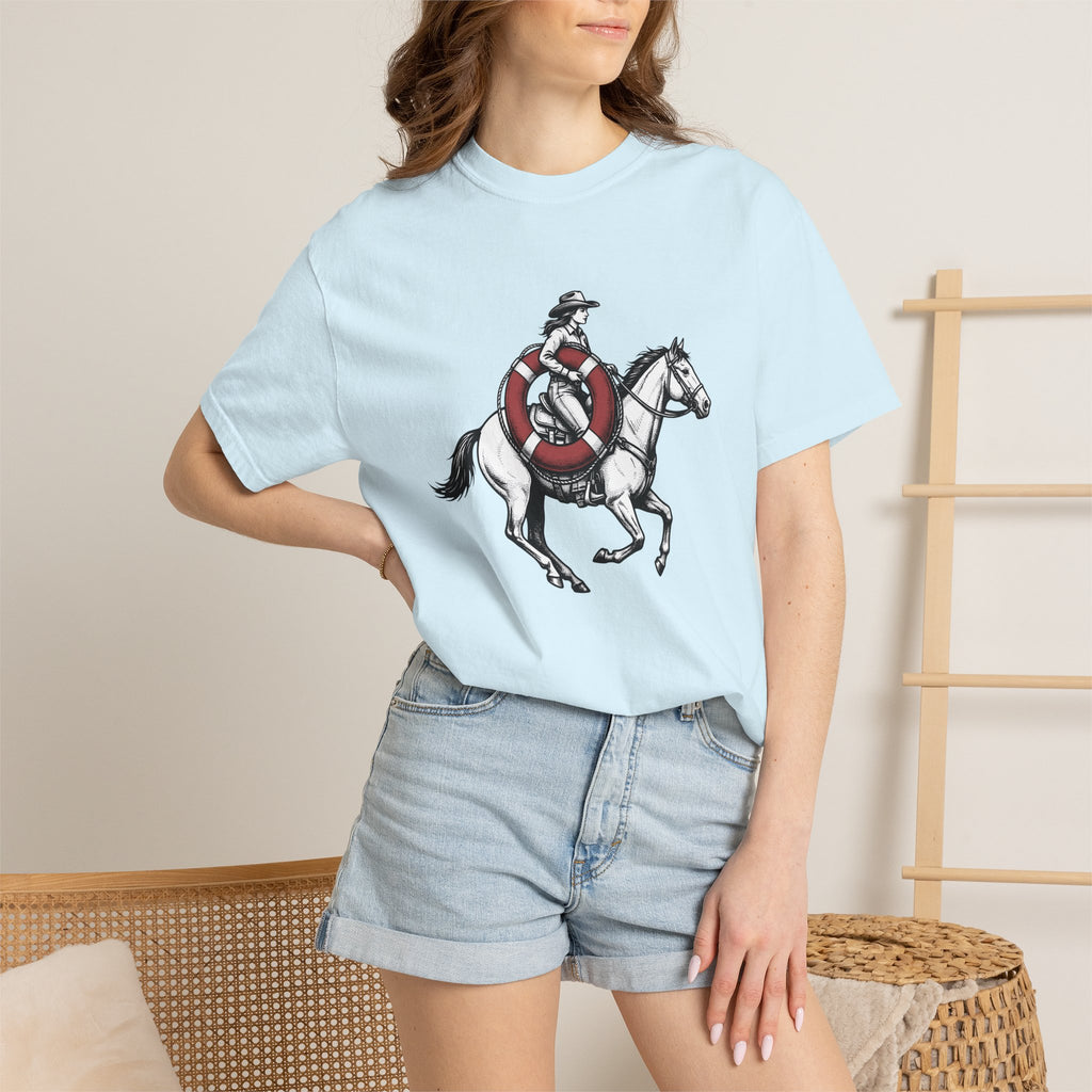 Cowgirl Horse Shirt Cowgirl Western Gift Women Tattoo Style Tee Horseback T-Shirt Cowgirl Fan Ink Tshirt Rodeo Graphic Vintage Lifebuoy
