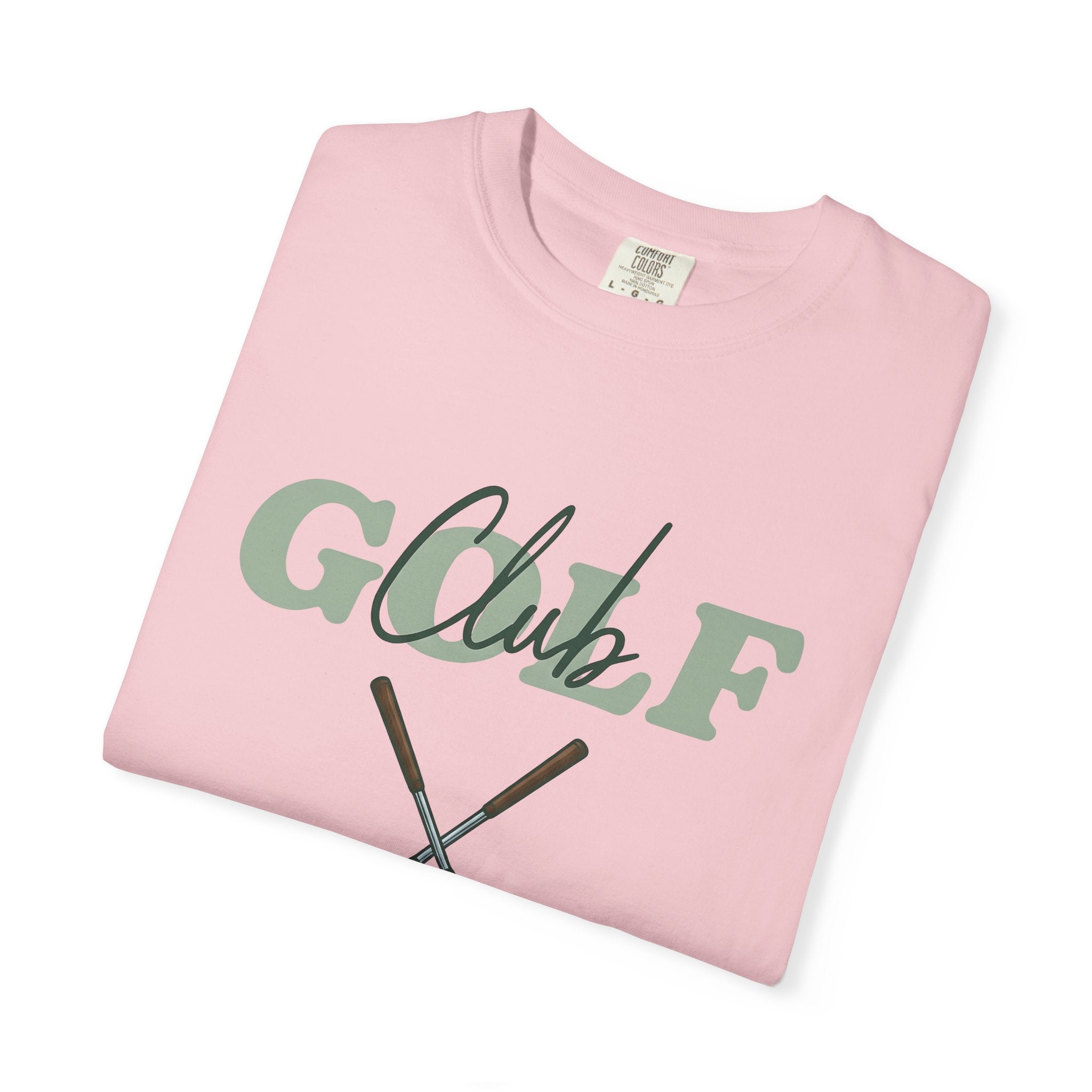 Golf Clubs Shirt Golf Outdoors Gift Women Modern Tee Golf Irons T-Shirt Golfer Enthusiast Contemporary Tshirt Nature Graphic Vintage Crossed