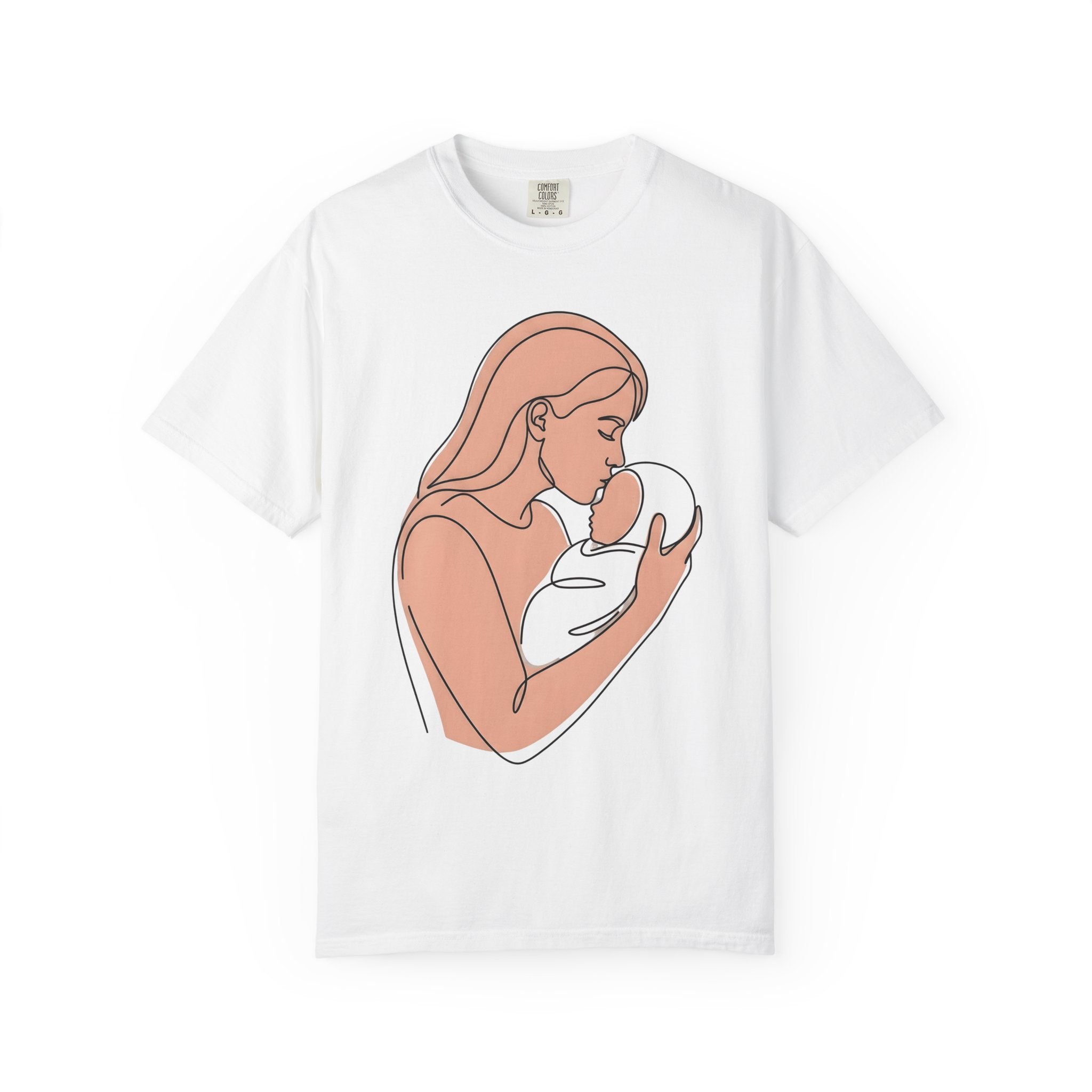 Mommy Newborn Shirt Moms Relatives Gift Women Basic Tee Mother T-Shirt Mom Fan Simple Tshirt Family Graphic Outline Blanket Tshirt